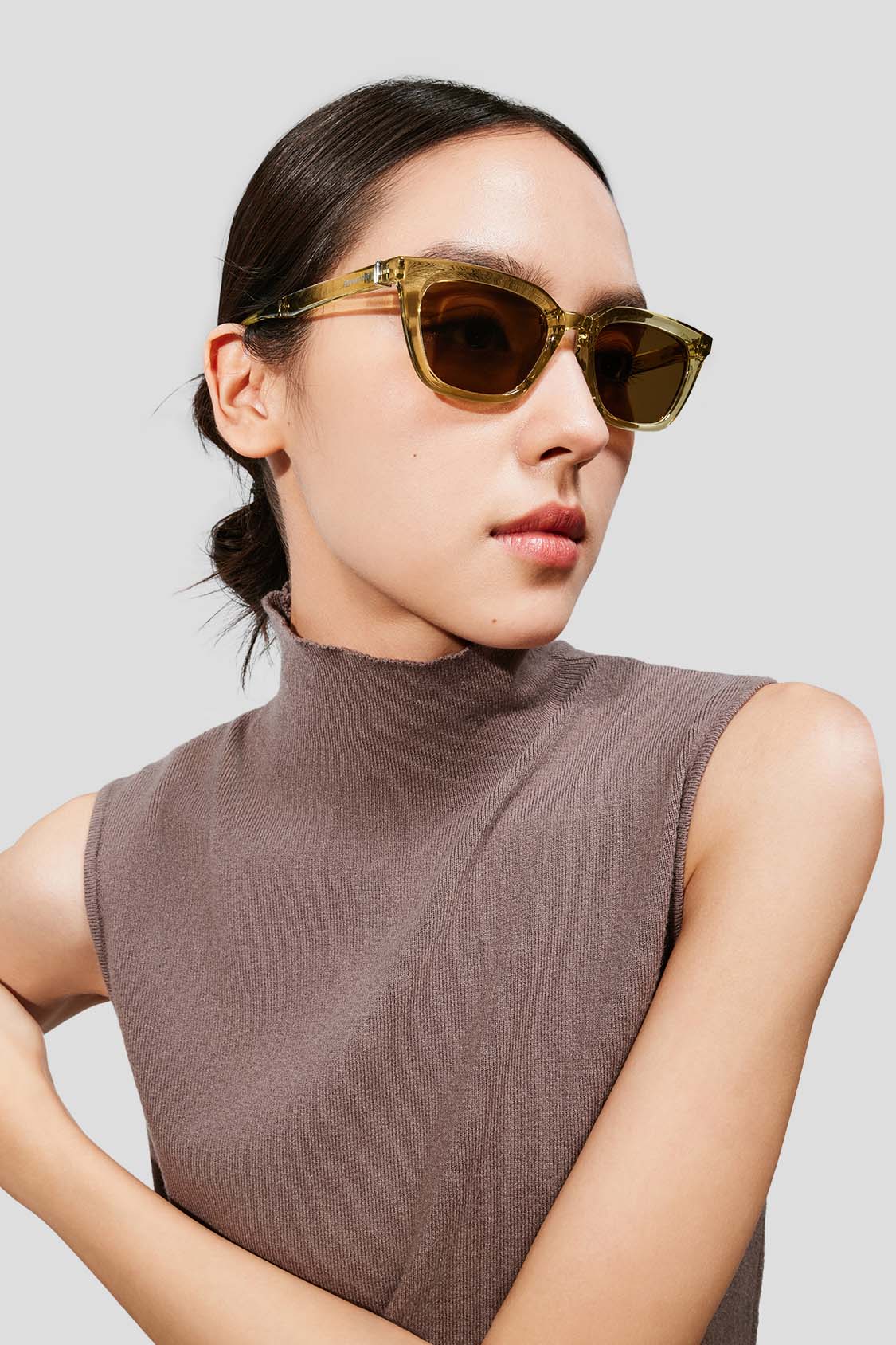 beneunder women's sunglasses foldable #color_citrus green tea