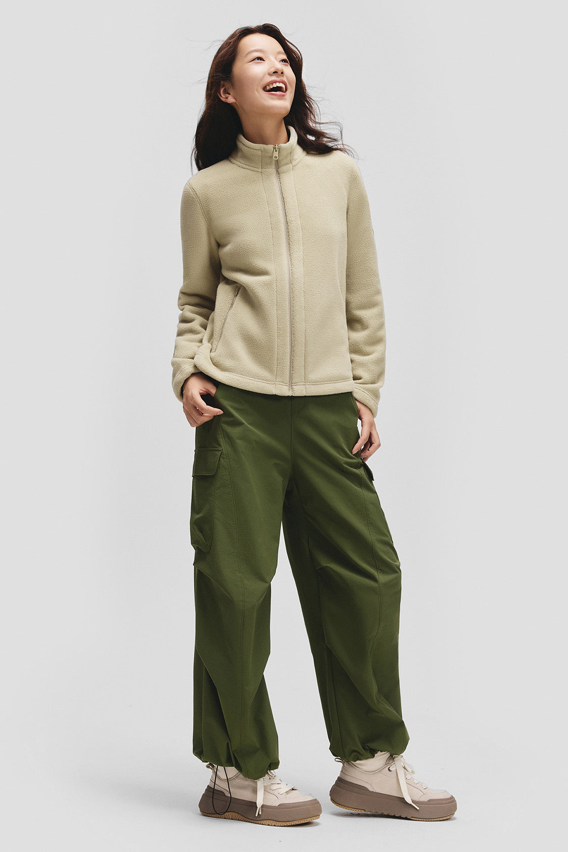 beneunder slimtherm womens light warmth slim fit fleece jacket#color_coffee