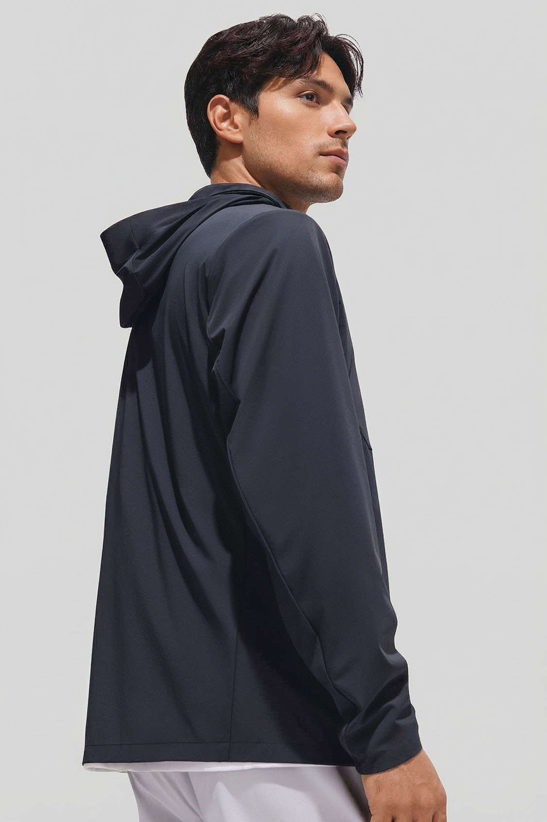 Men’s Packable-Hood Quick-Dry Sun Protection Jacket UPF 100+ DS007