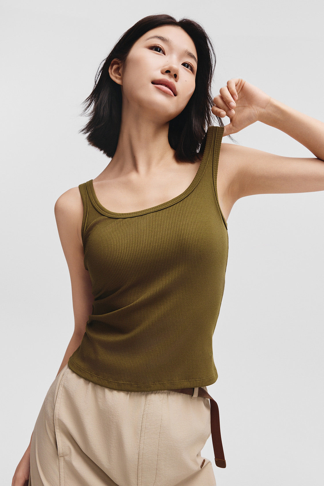 beneunder braflex womens bra in seamless tank top #color_dark brown