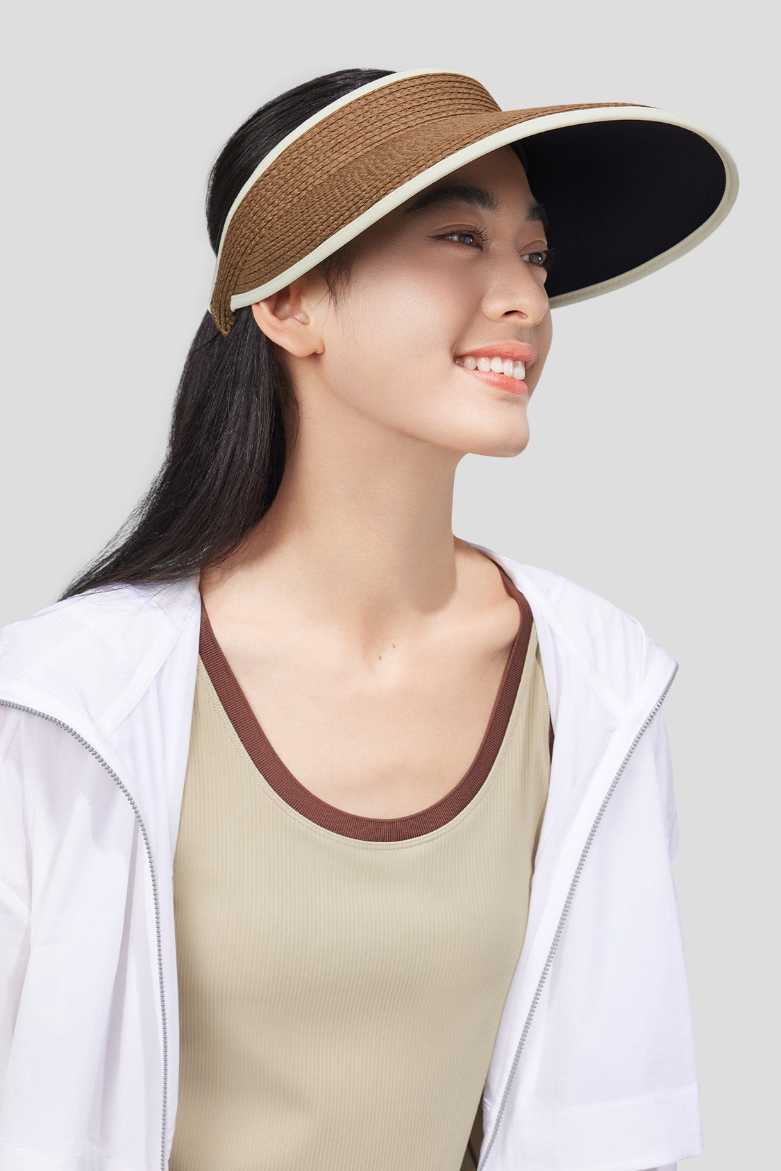 beneunder women's sun hats #color_deep brown floral