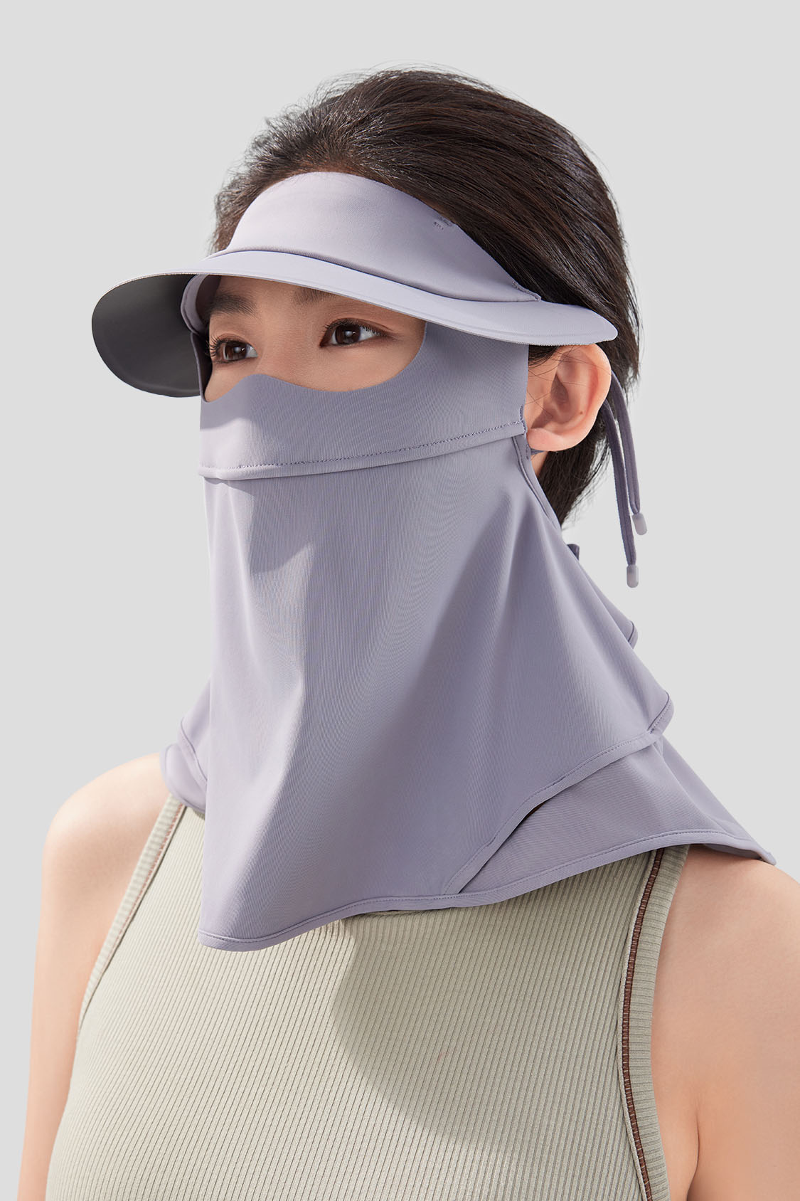 beneunder women's sun protection face mask upf50+ #color_deep indigo gray