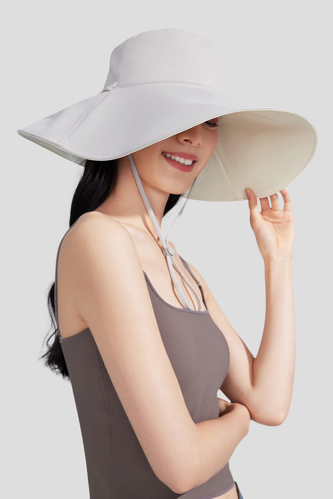 beneunder women's sun hats upf50+ #color_deep reock gray - white