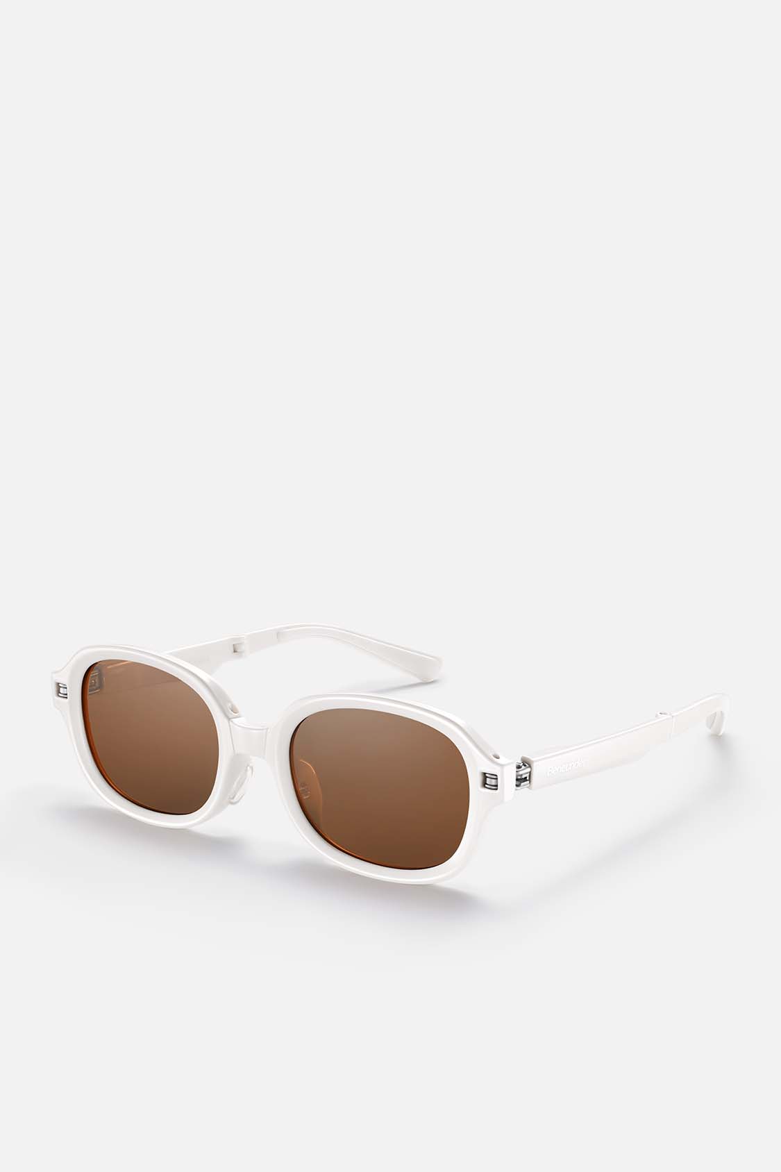 beneunder unisex down clarion folding classic sunglasses #color_white