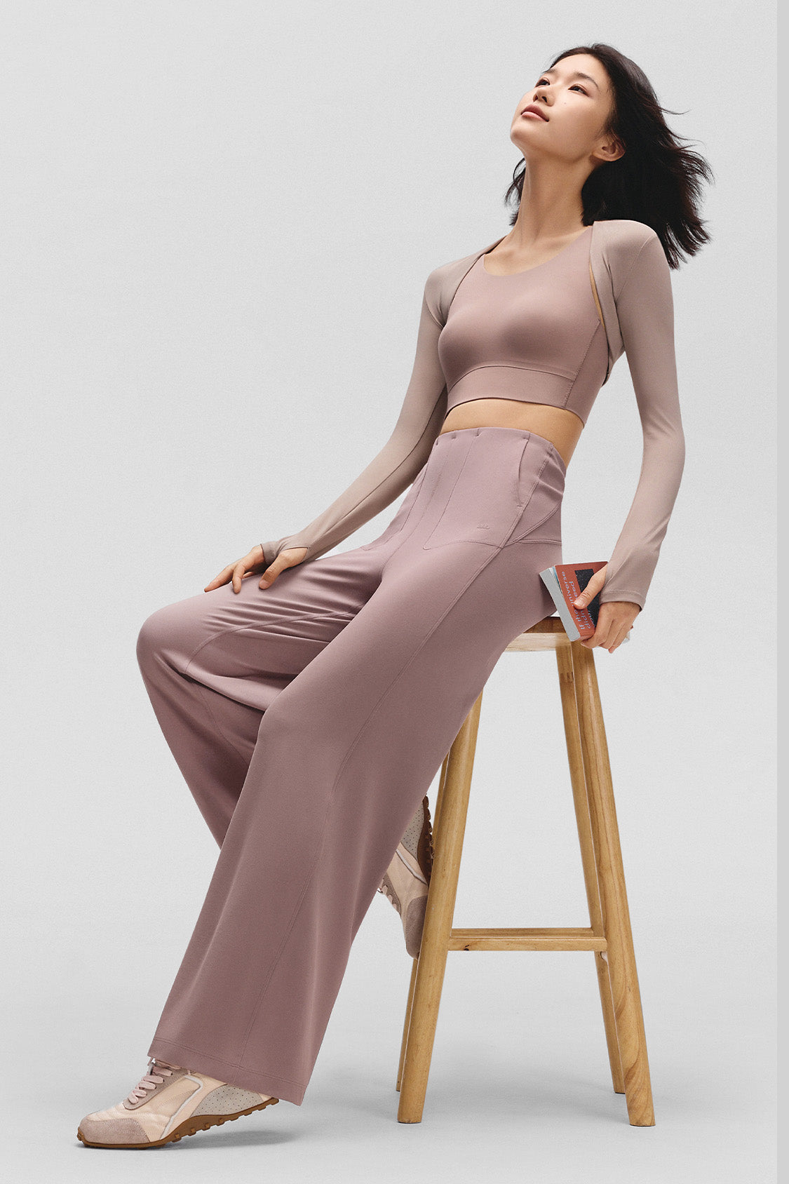 women’s high-stretch sculpting outdoor pants #color_dusty rose