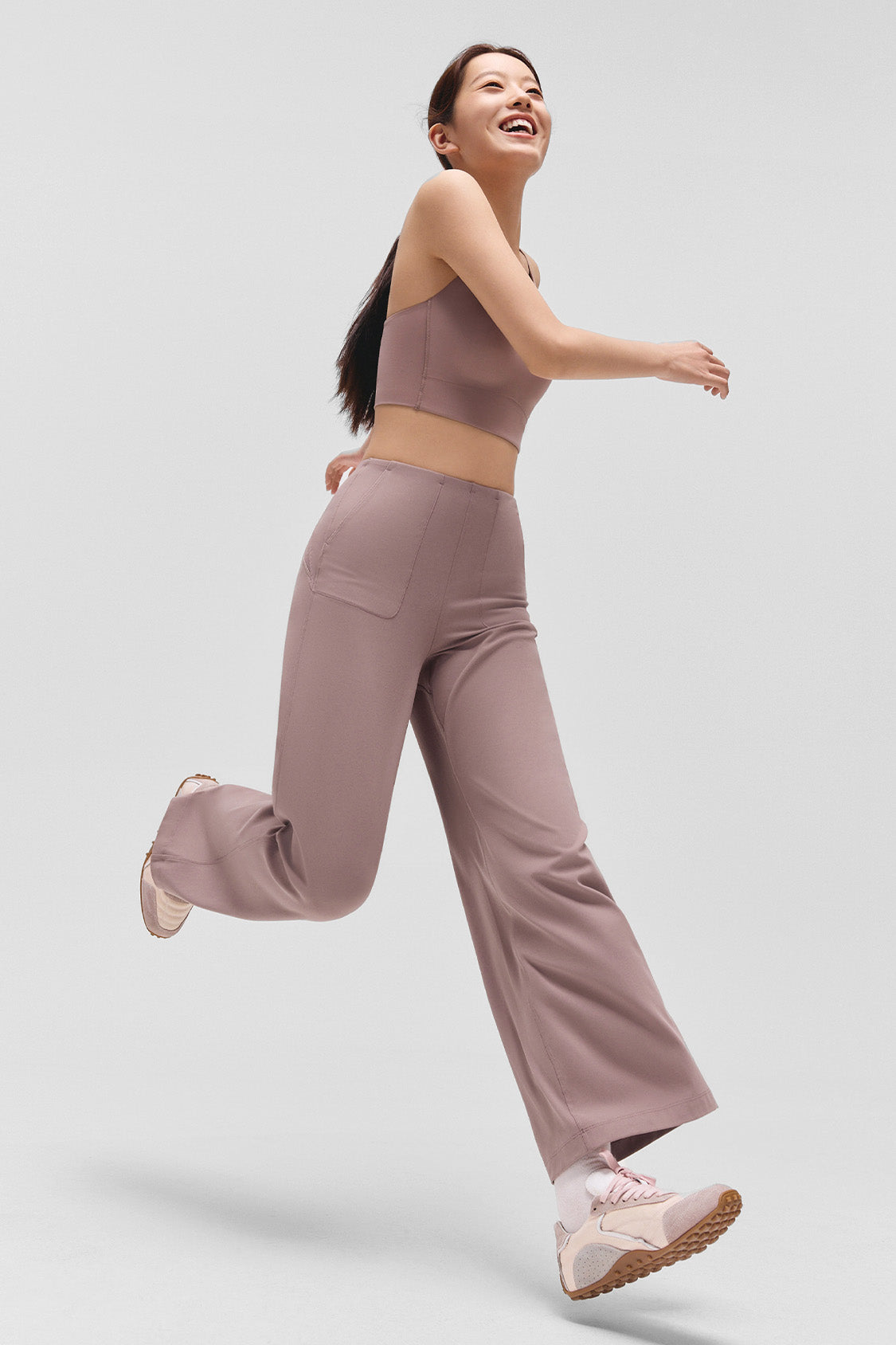 women’s high-stretch sculpting outdoor pants #color_dusty rose