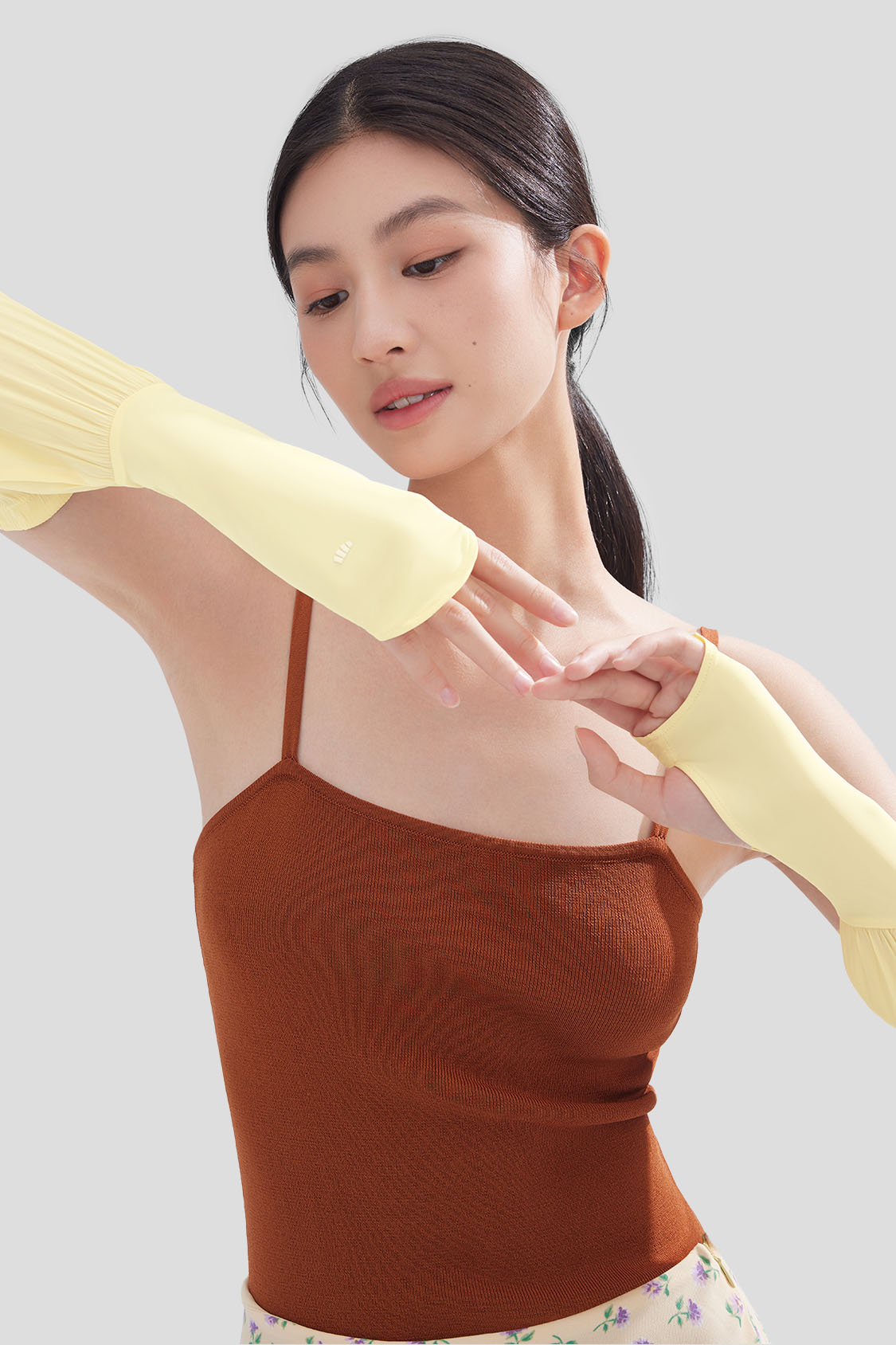 Pepla - Women's Sun Protection Arm Sleeves with Fingerless Gloves UPF50+