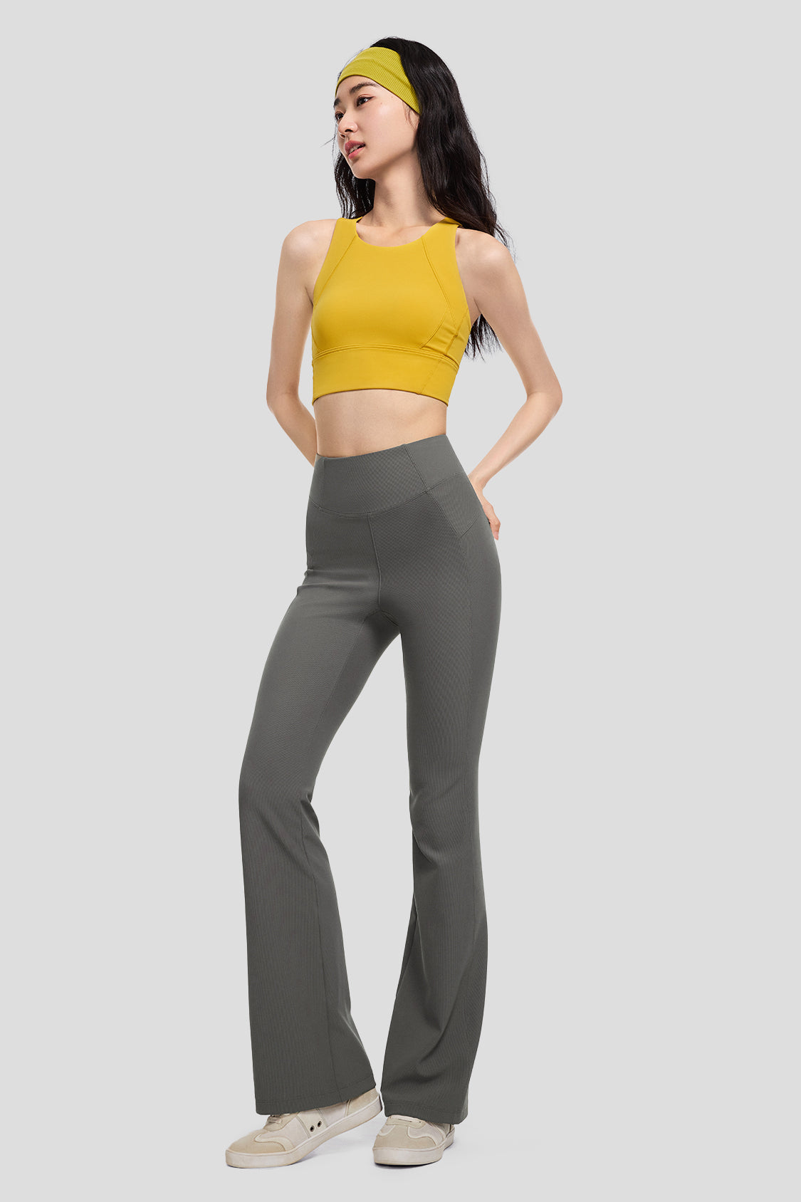 beneunder women's high-waist pants #color_graphite gray