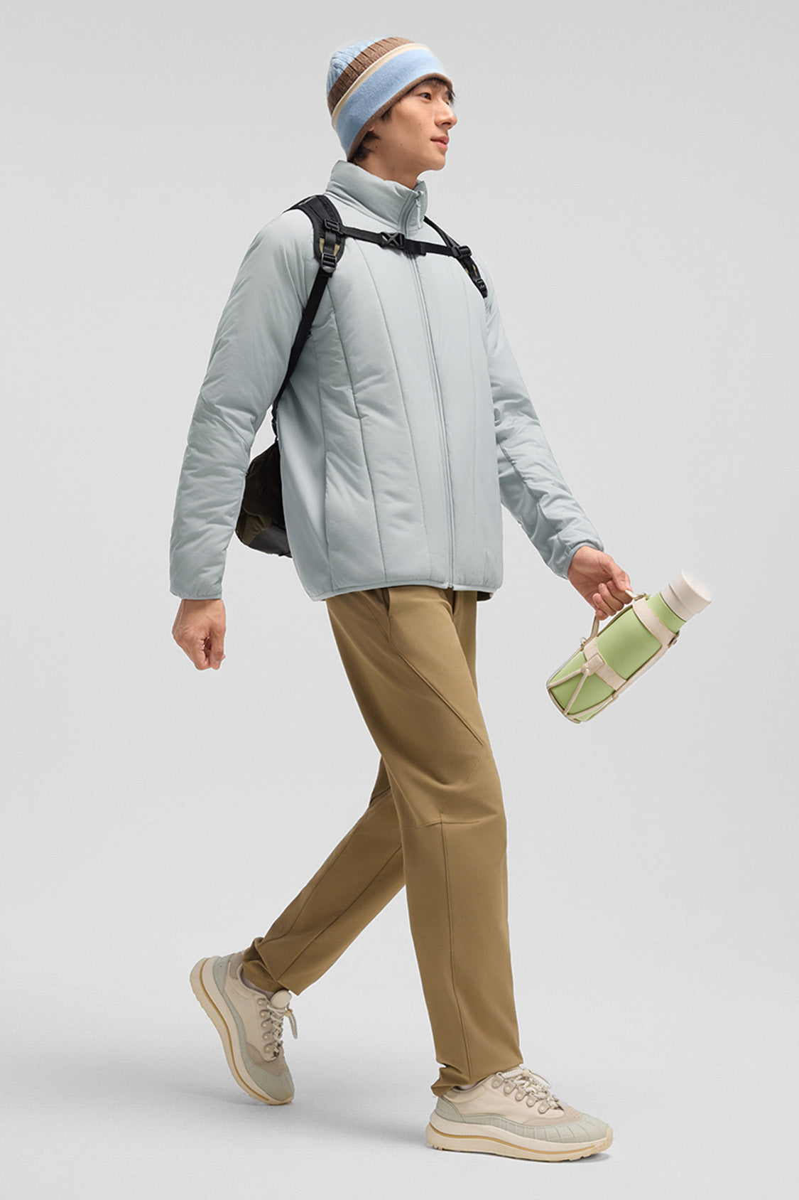 beneunder trailguard – men’s stretch insulated shell jacket (removable hood, warm liner) #color_gray