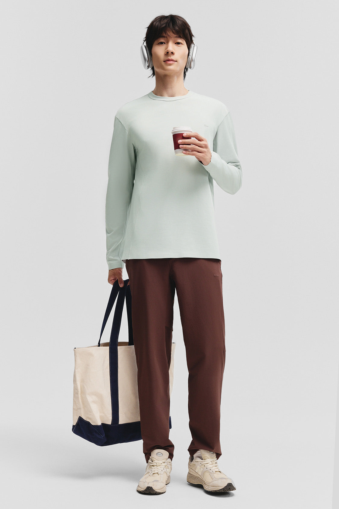 beneunder dryshield mens sweat resistant long sleeve top #color_gray