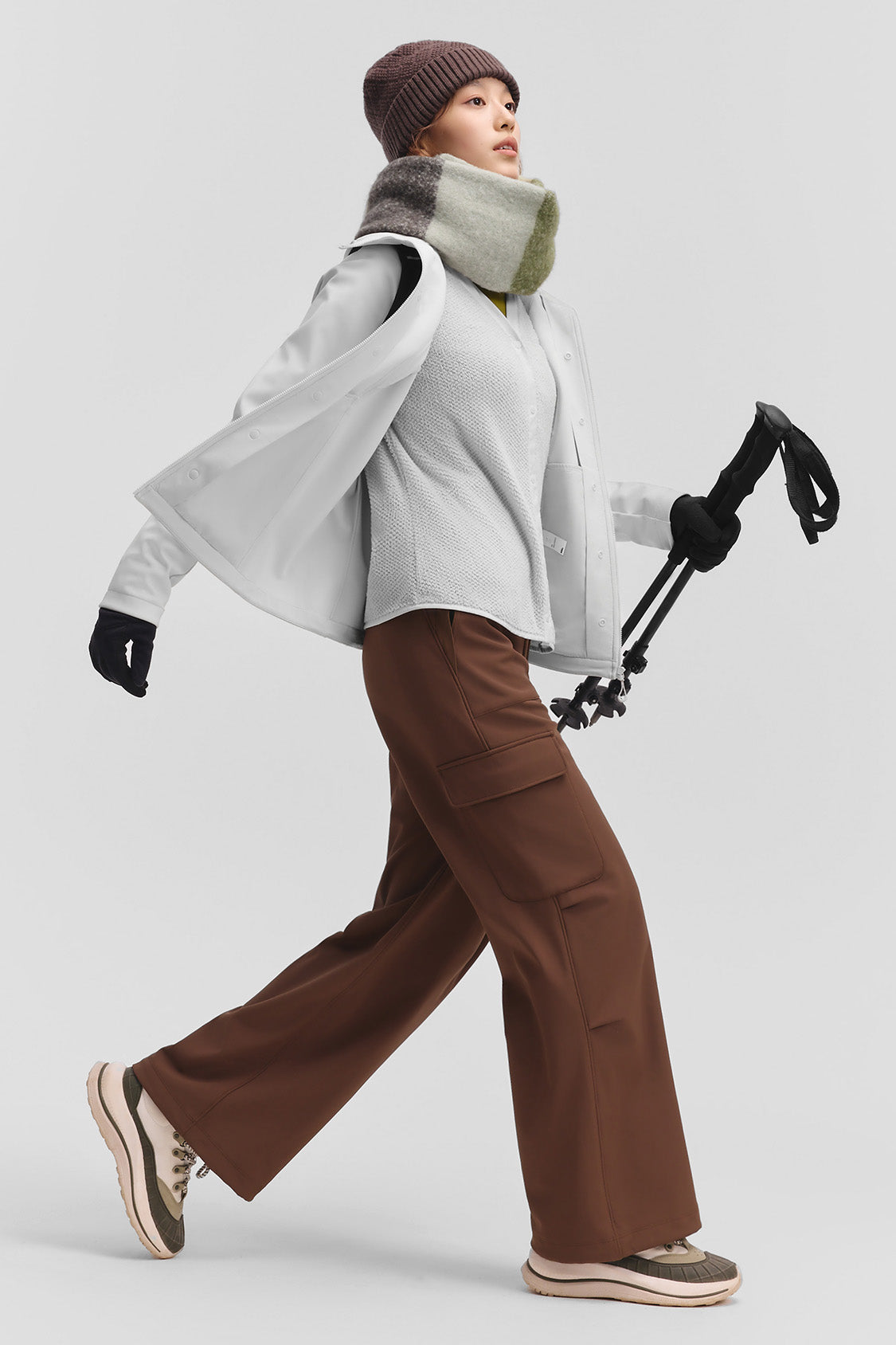 beneunder tritherm – women’s 3-in-1 hybrid insulated softshell jacket (extra warm) #color_gray