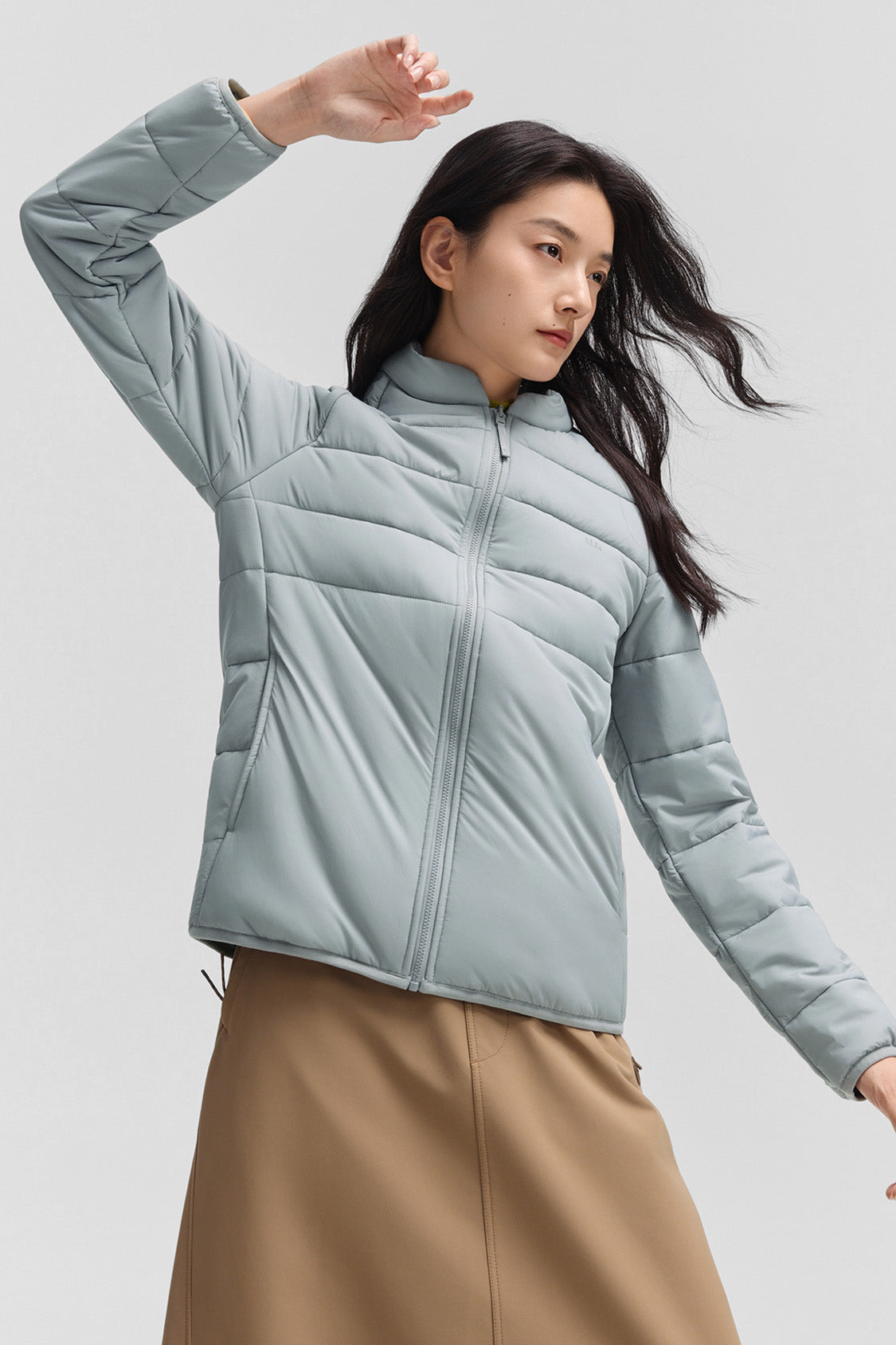 beneunder alpinecore – women’s insulated shell jacket (regular fit, warm liner) #color_gray