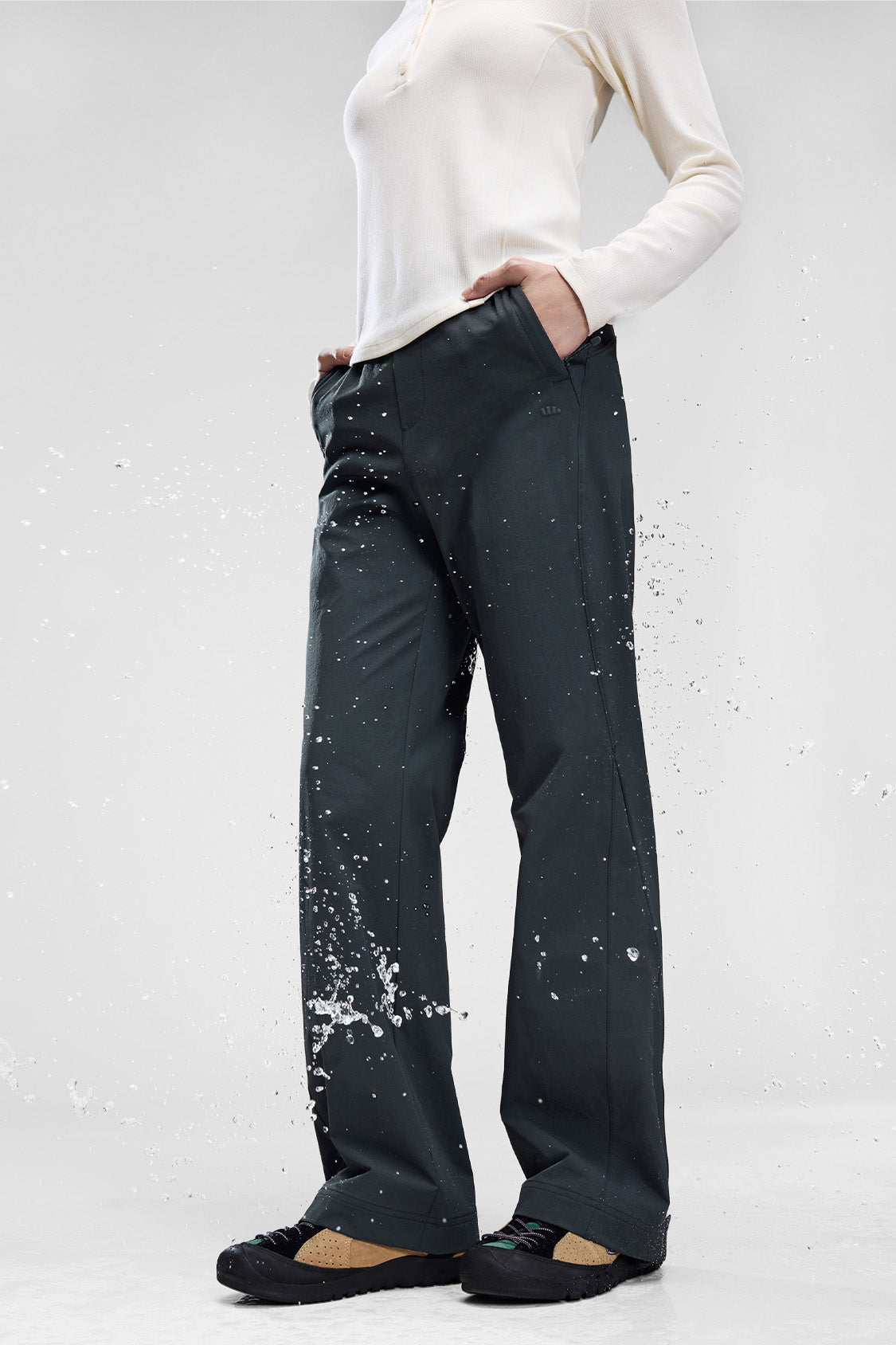 beneunder softflare womens softshell mini flare pants #color_gray