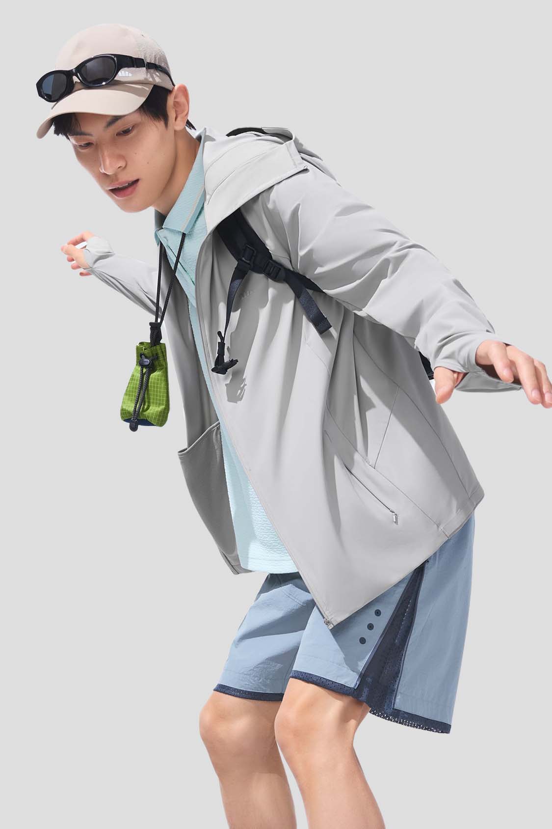 beneunder men's sun protection jacket #color_gray