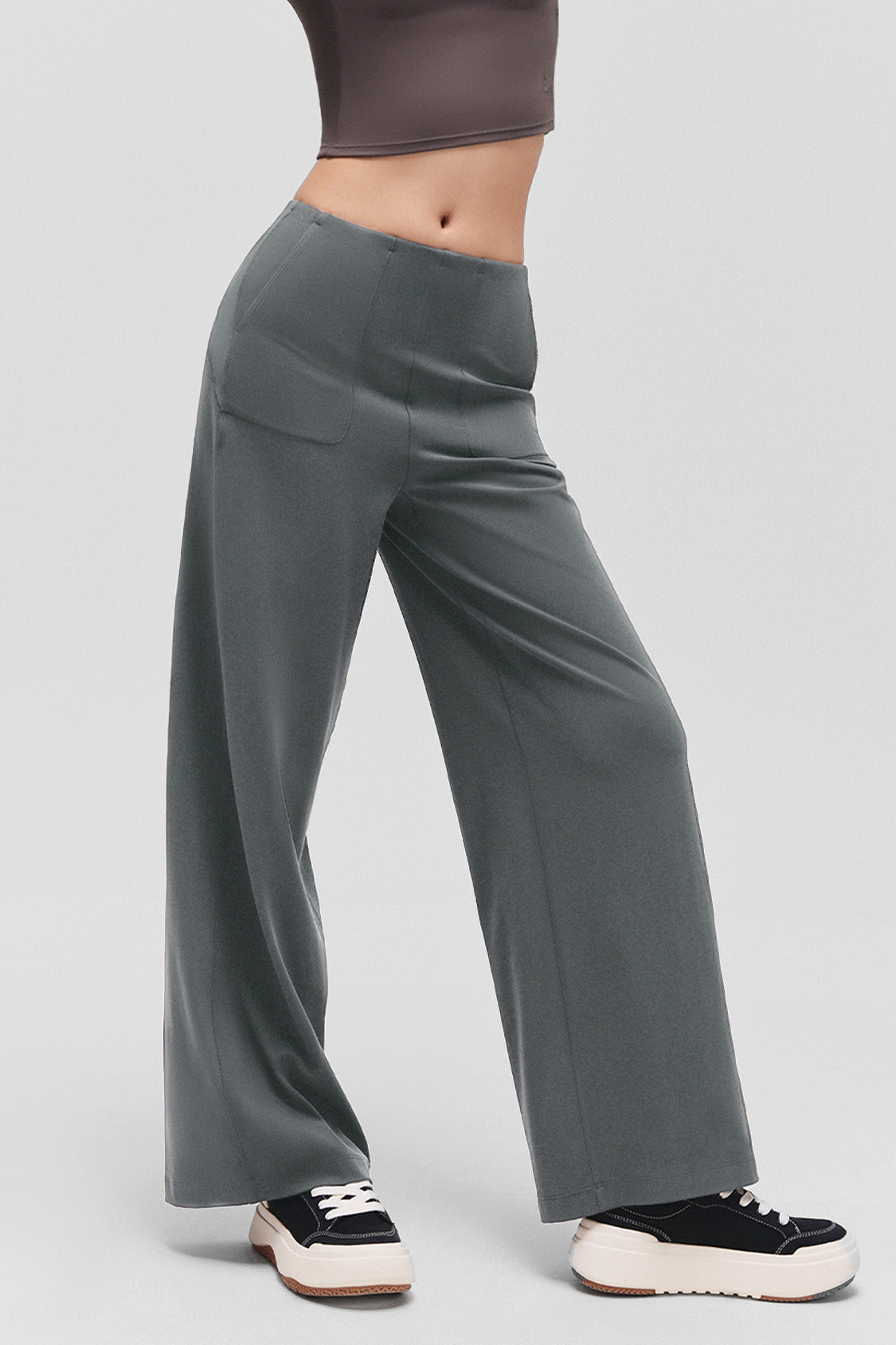 women’s high-stretch sculpting outdoor pants #color_gray
