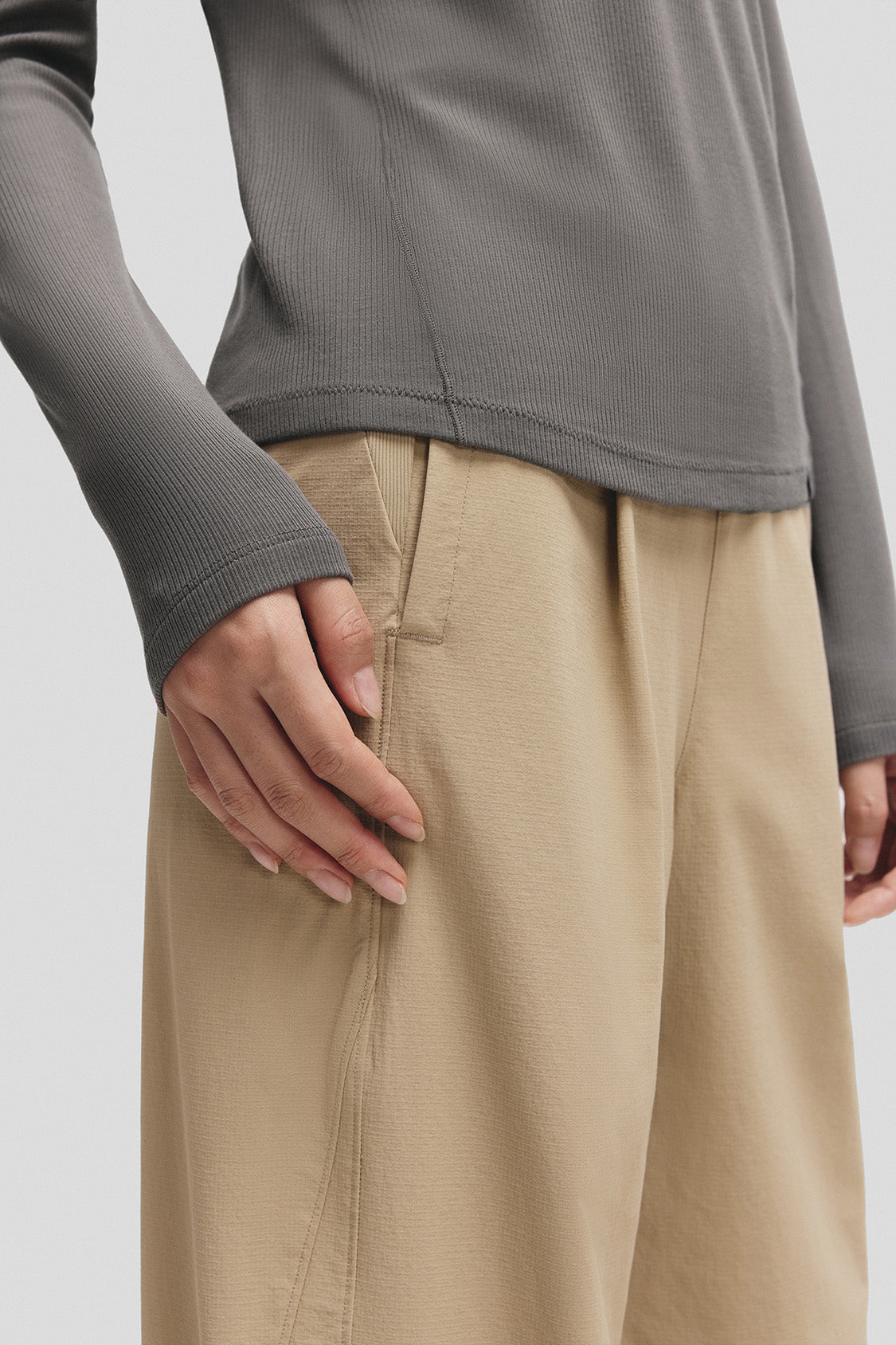 beneunder cozyflex womens half turtleneck thermal base layer top #color_gray