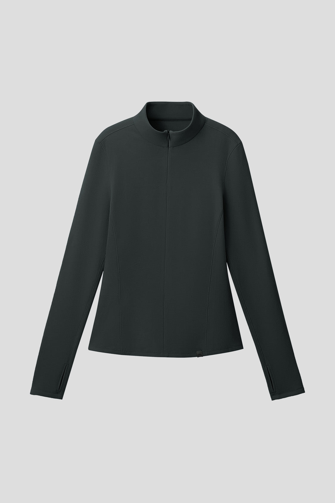 beneunder glacierzip womens medium warmth half zip fleece base layer #color_gray