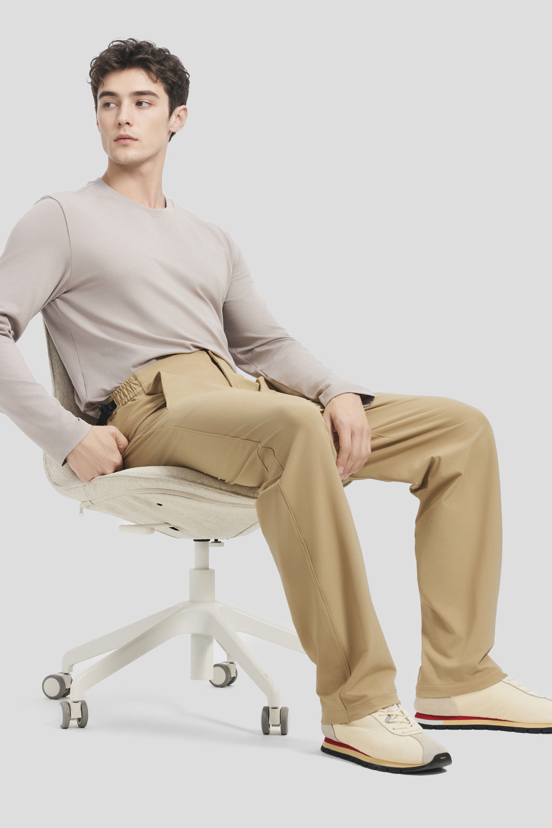 Men's Stretch Straight-Leg Pants EL021