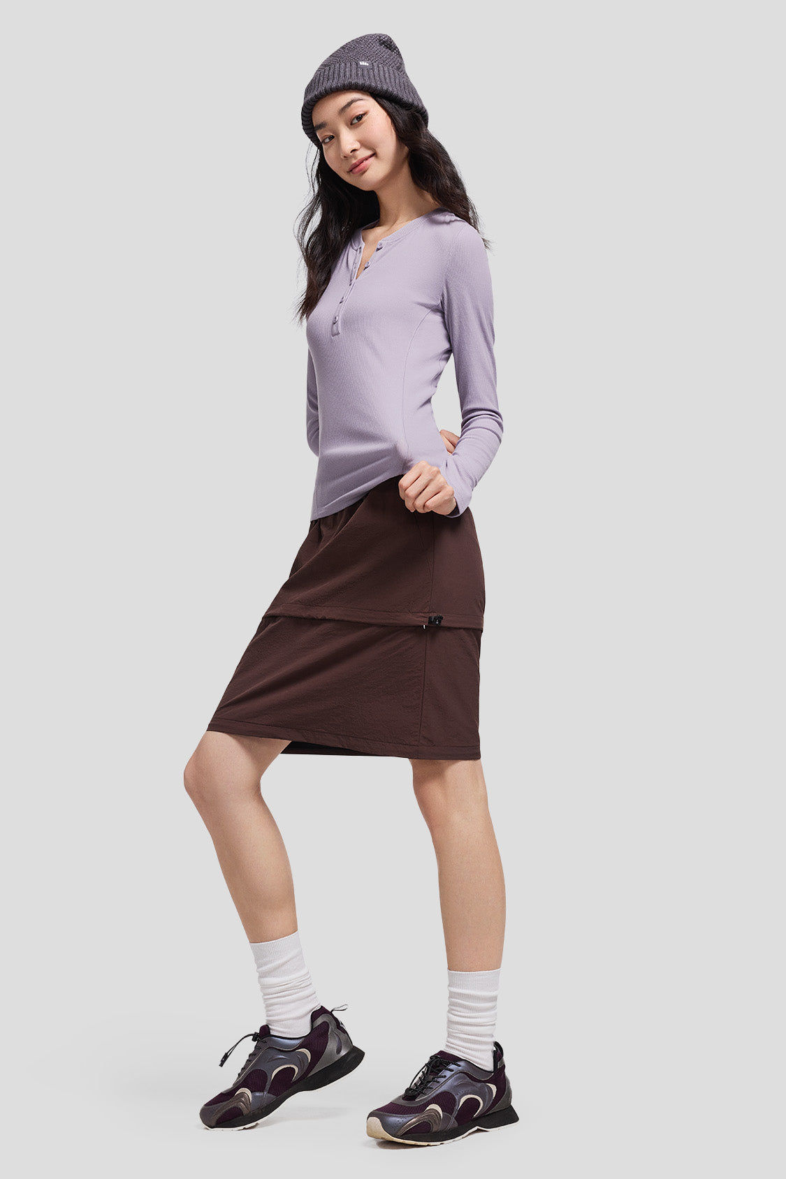 HenleyHaven – Women’s Henley Base Layer Long Sleeve Shirt