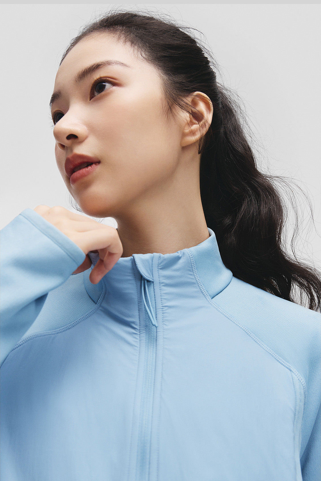 beneunder microwind womens light warmth windproof micro fleece jacket#color_light blue