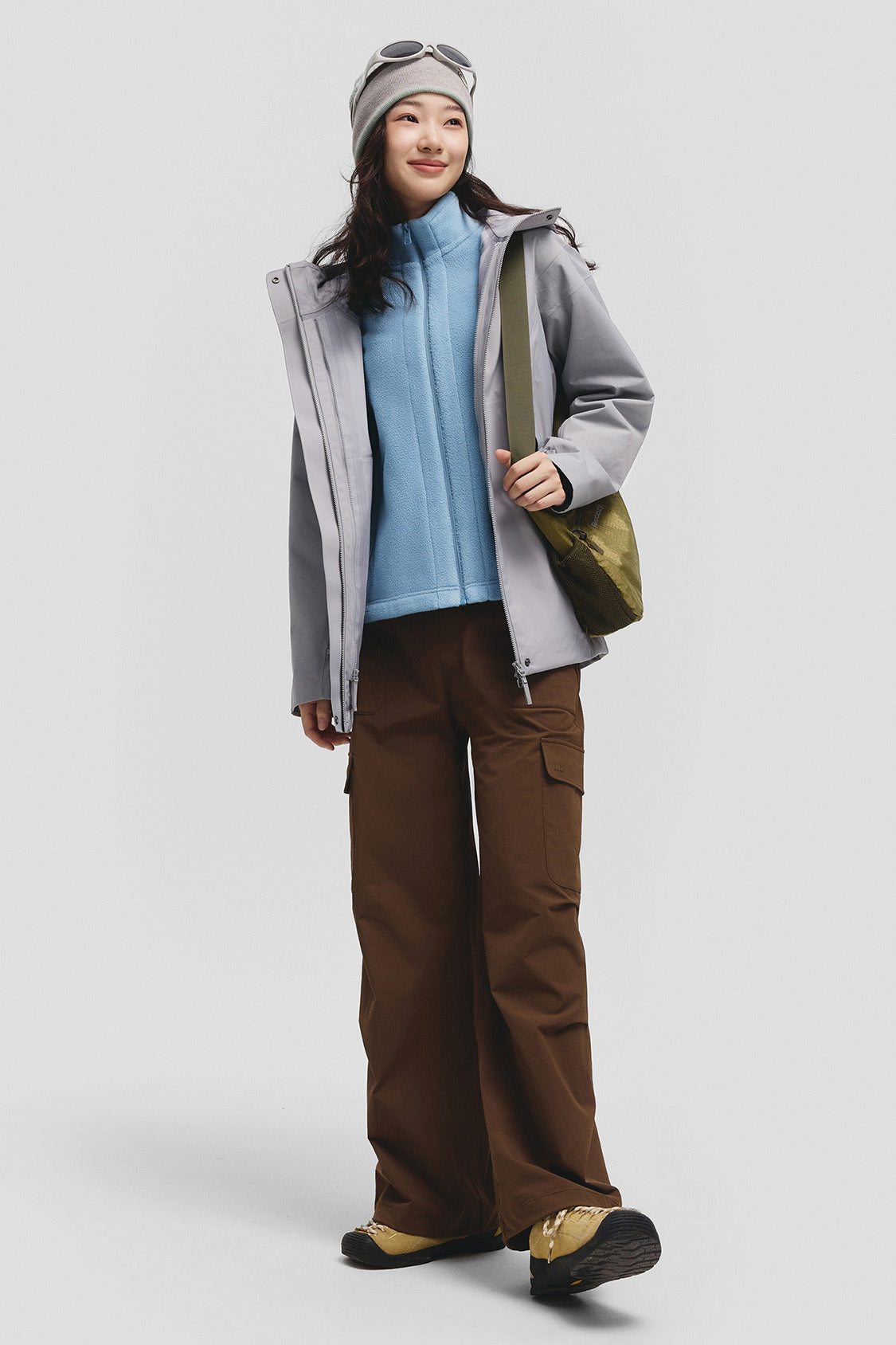 beneunder slimtherm womens light warmth slim fit fleece jacket#color_light blue