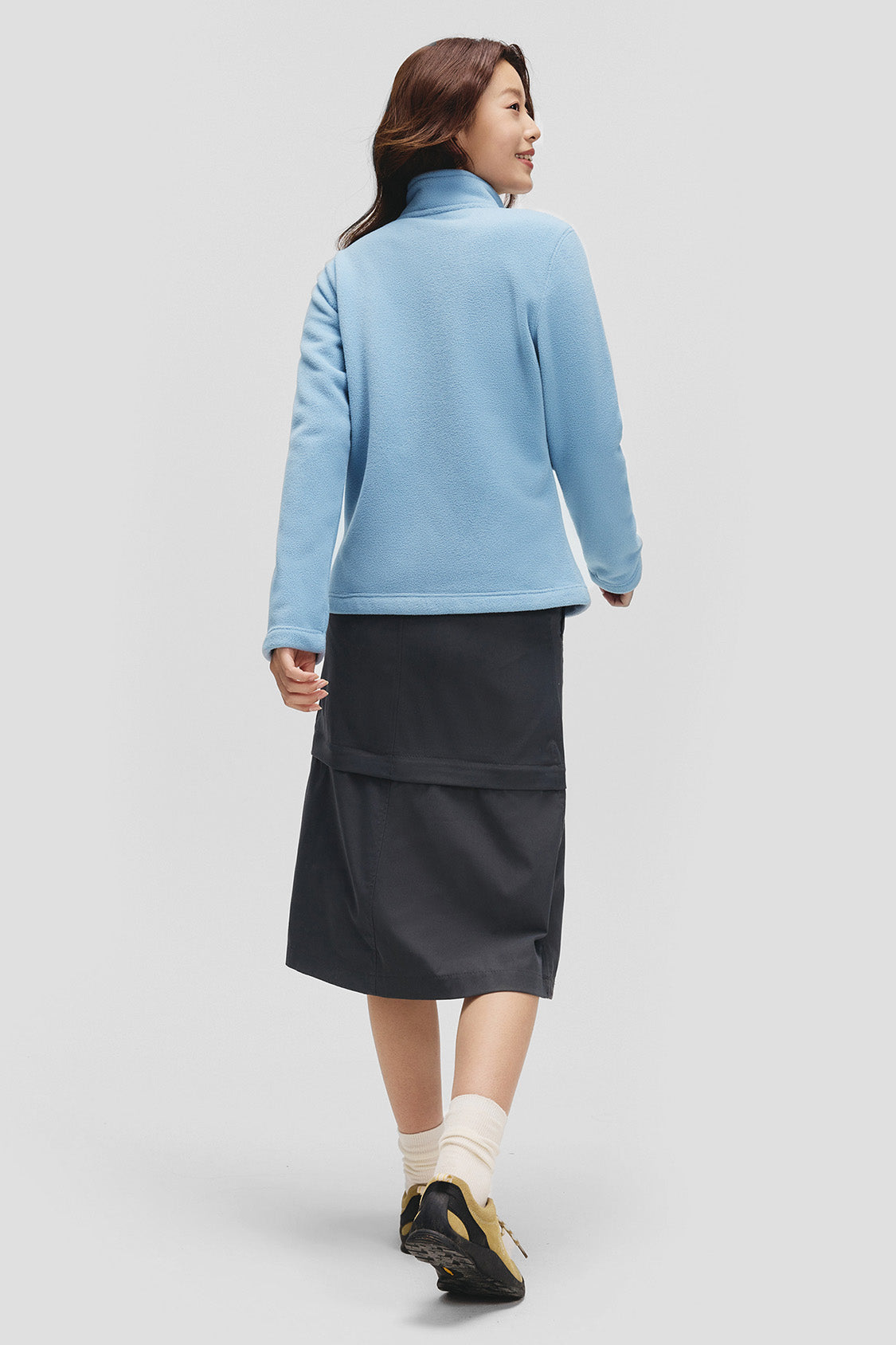 beneunder slimtherm womens light warmth slim fit fleece jacket#color_light blue