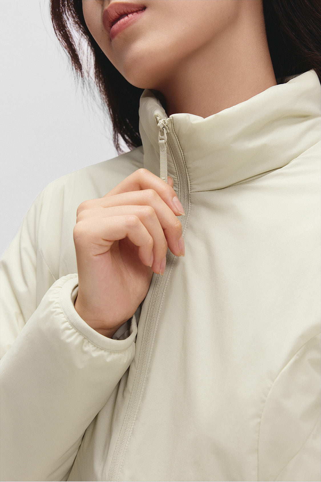 beneunder peakstand womens medium warmth stand collar fleece jacket #color_light brown