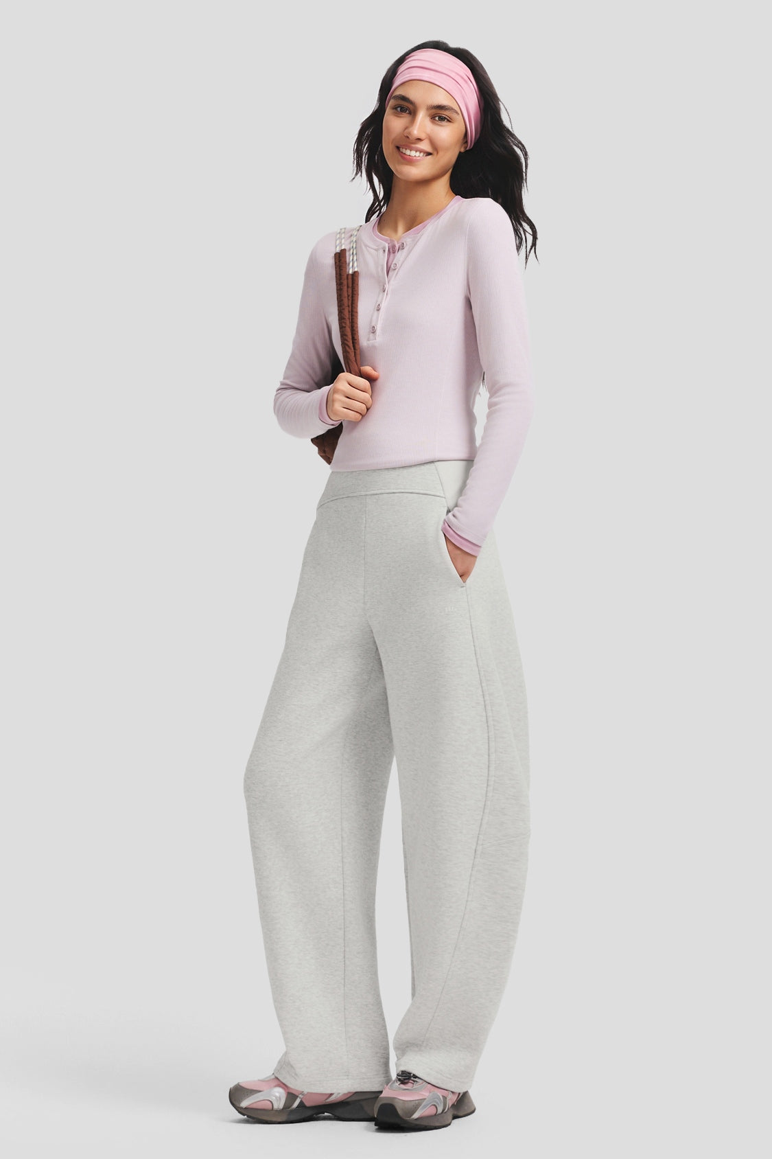 Pantalones muy elásticos de corte holgado para mujer EL009