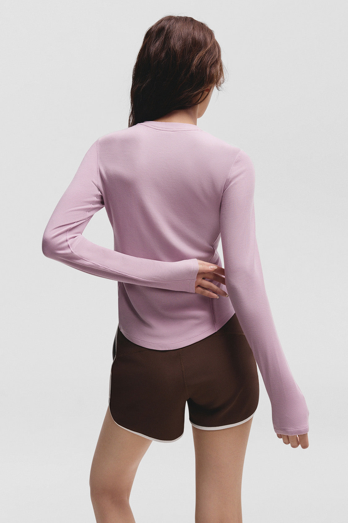 beneunder henleyhaven womens henley neck thermal base layer top #color_light pink