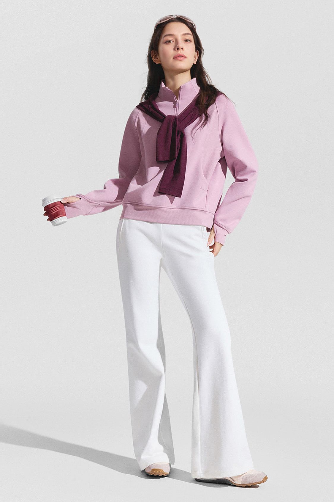 beneunder windglow womens 360 uvshield stretch jacket upf50#color_light pink