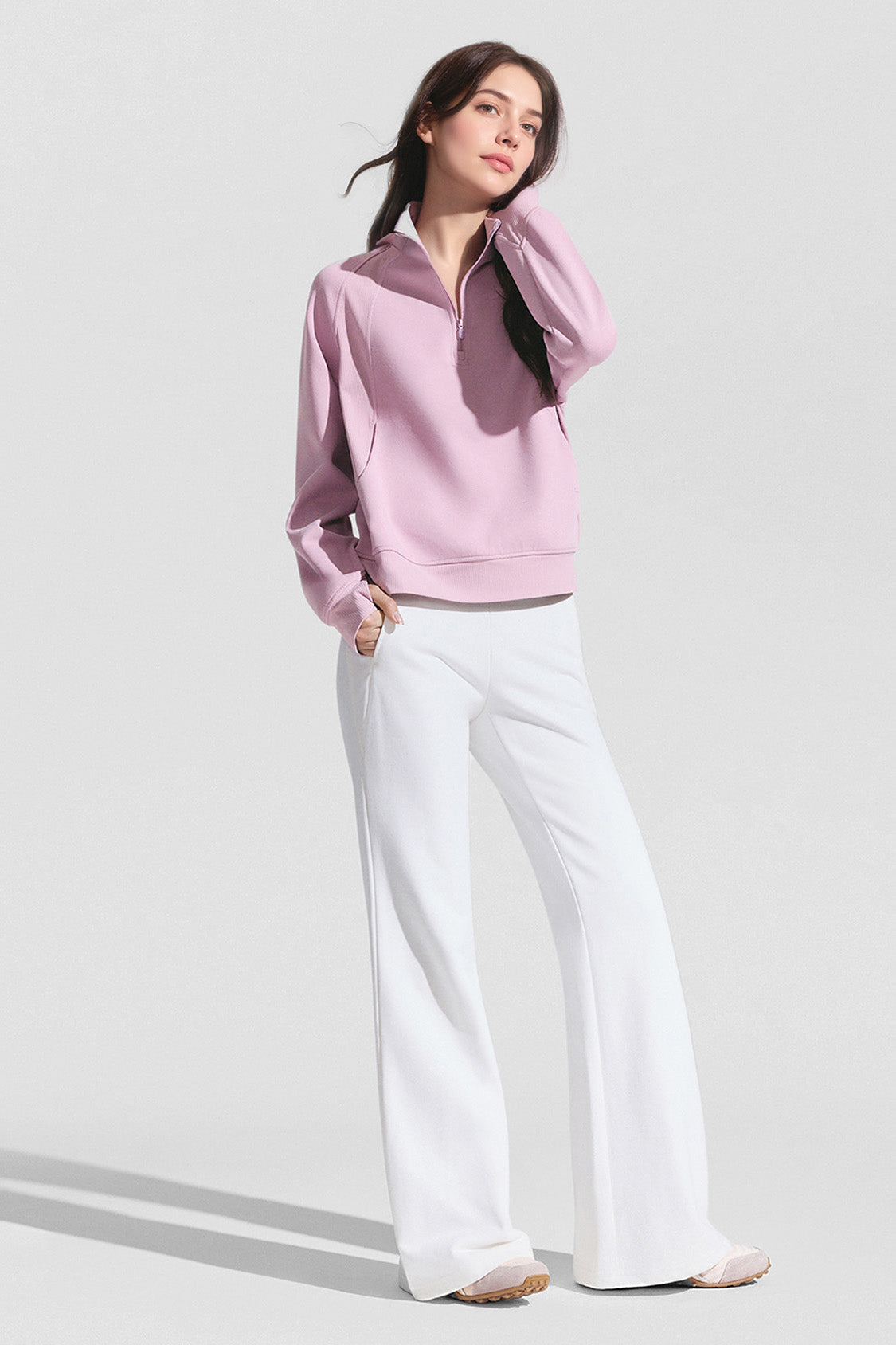 beneunder windglow womens 360 uvshield stretch jacket upf50#color_light pink