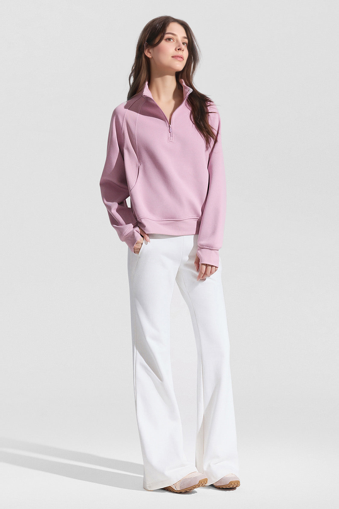 beneunder windglow womens 360 uvshield stretch jacket upf50#color_light pink