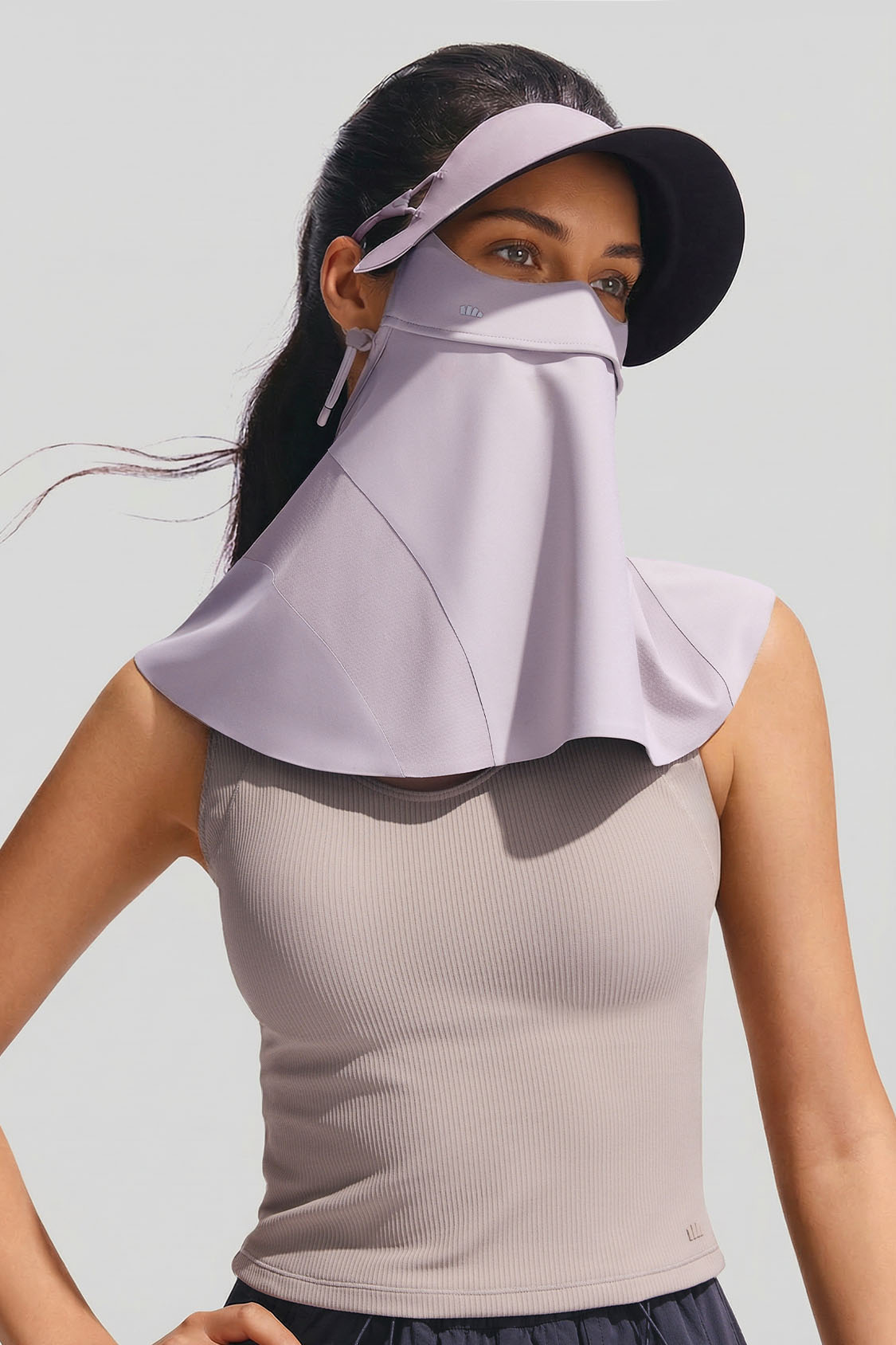 Cubierta facial femenina con cuello y ala para protección solar UPF 2000+ MP356