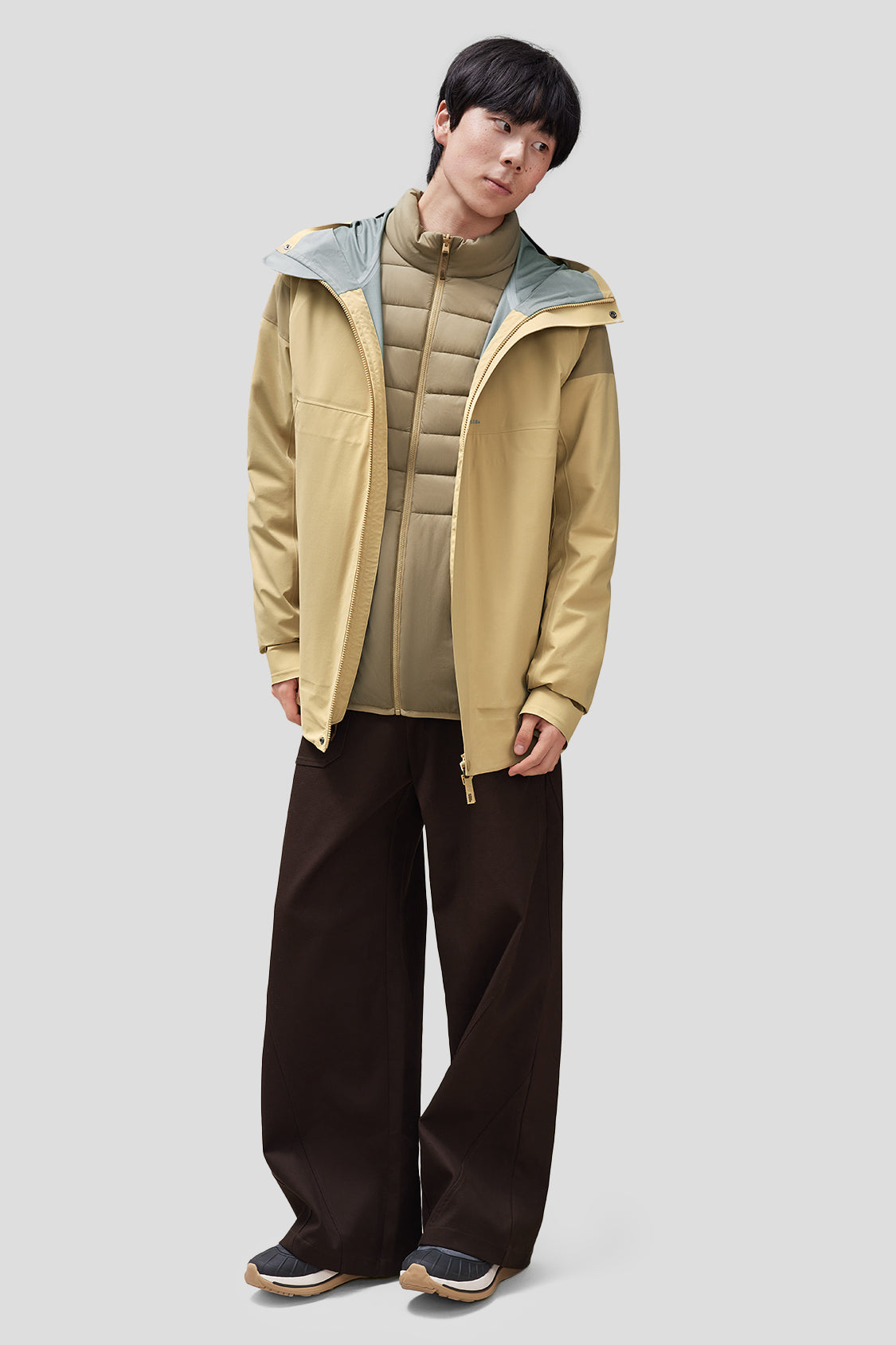 beneunder men's jacket #color_brown