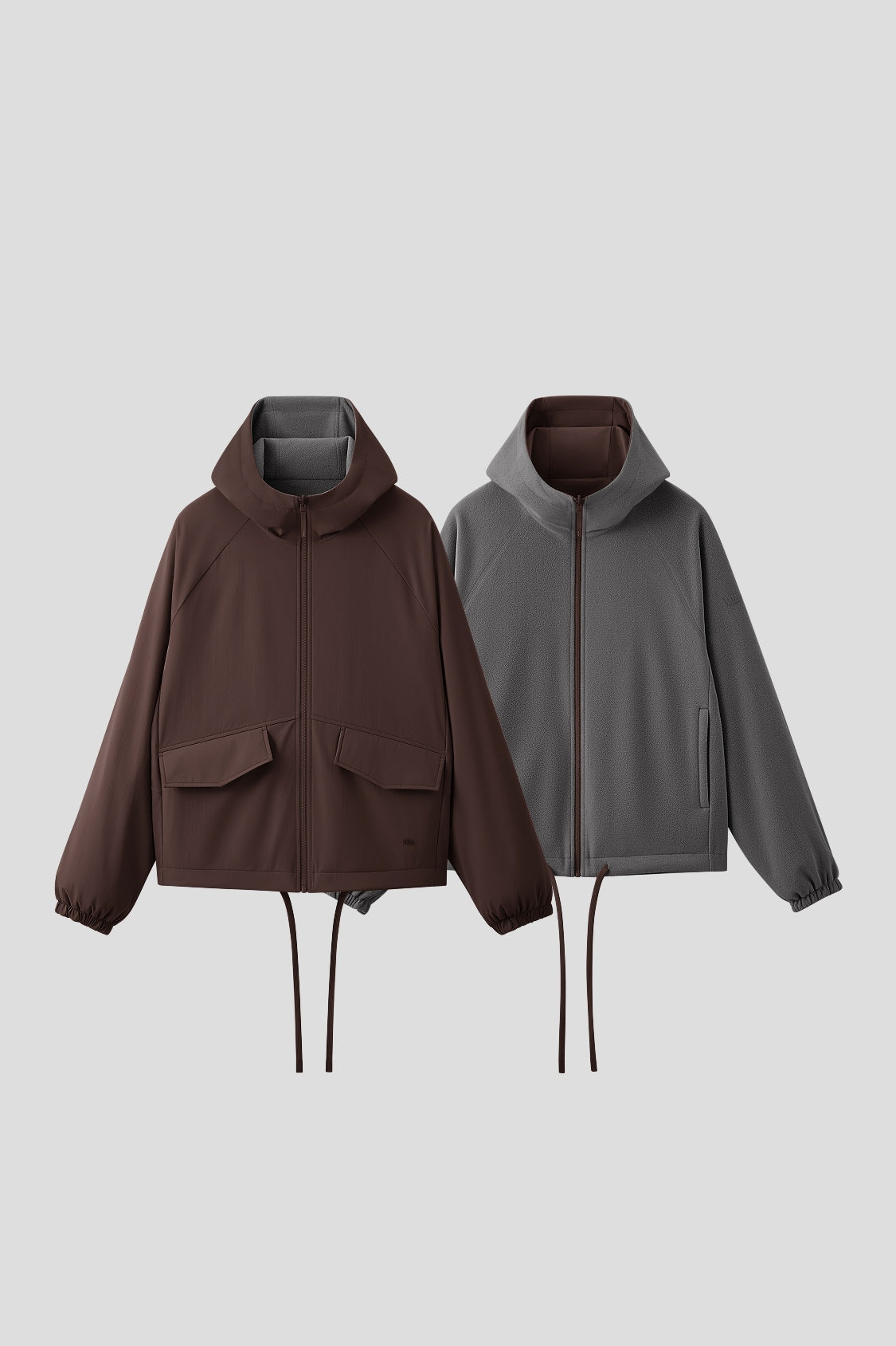 Veste réversible à capuche pour femme en polaire micro (chaleur moyenne) PM030