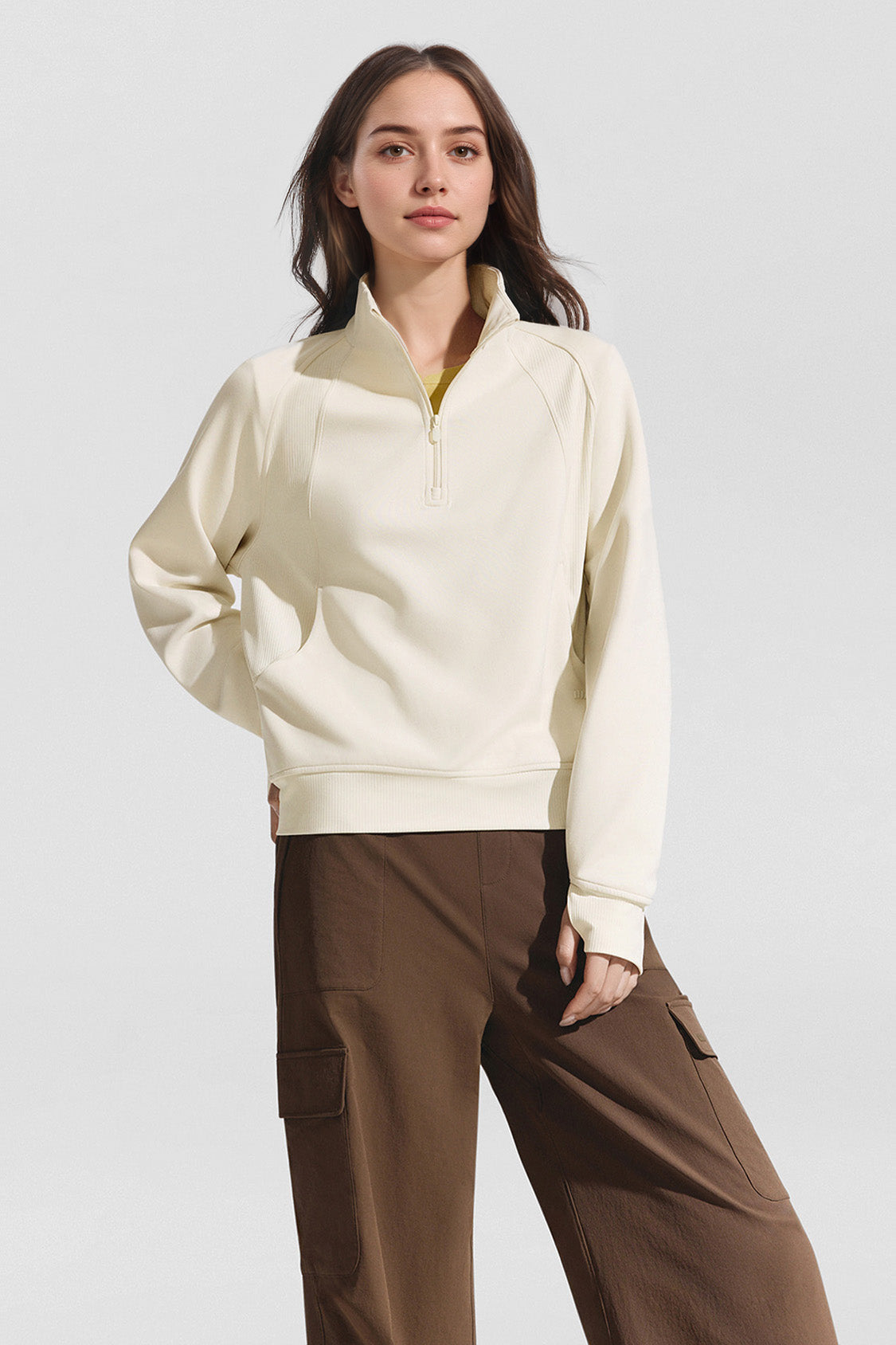 beneunder windglow womens 360 uvshield stretch jacket upf50#color_oat