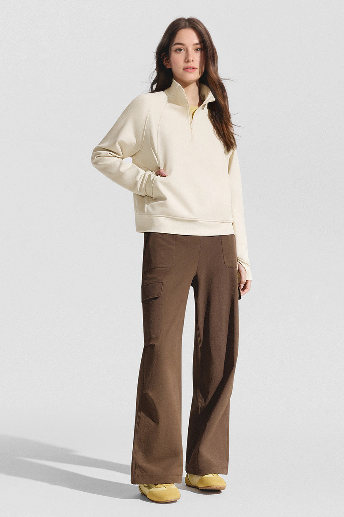 beneunder windglow womens 360 uvshield stretch jacket upf50#color_oat