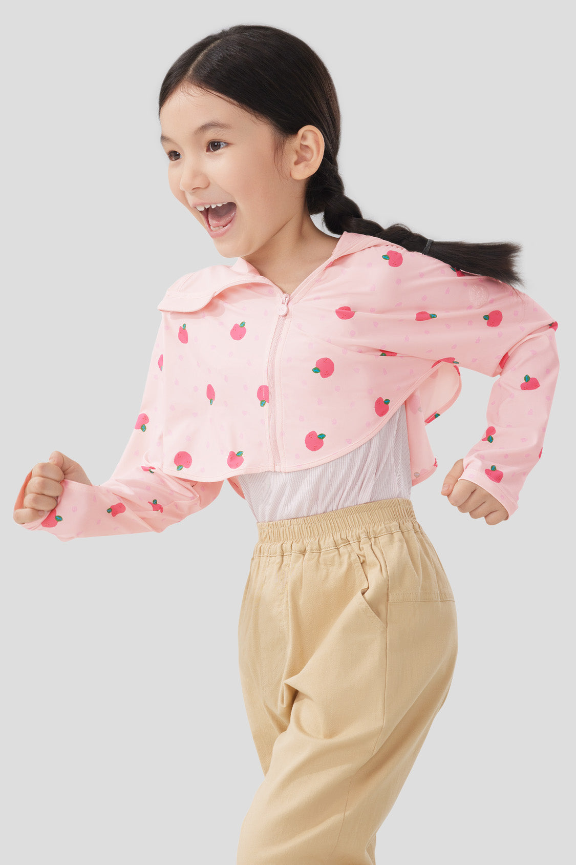 beneunder kid's sun proctection Jacket UPF50+ #color_peach elf
