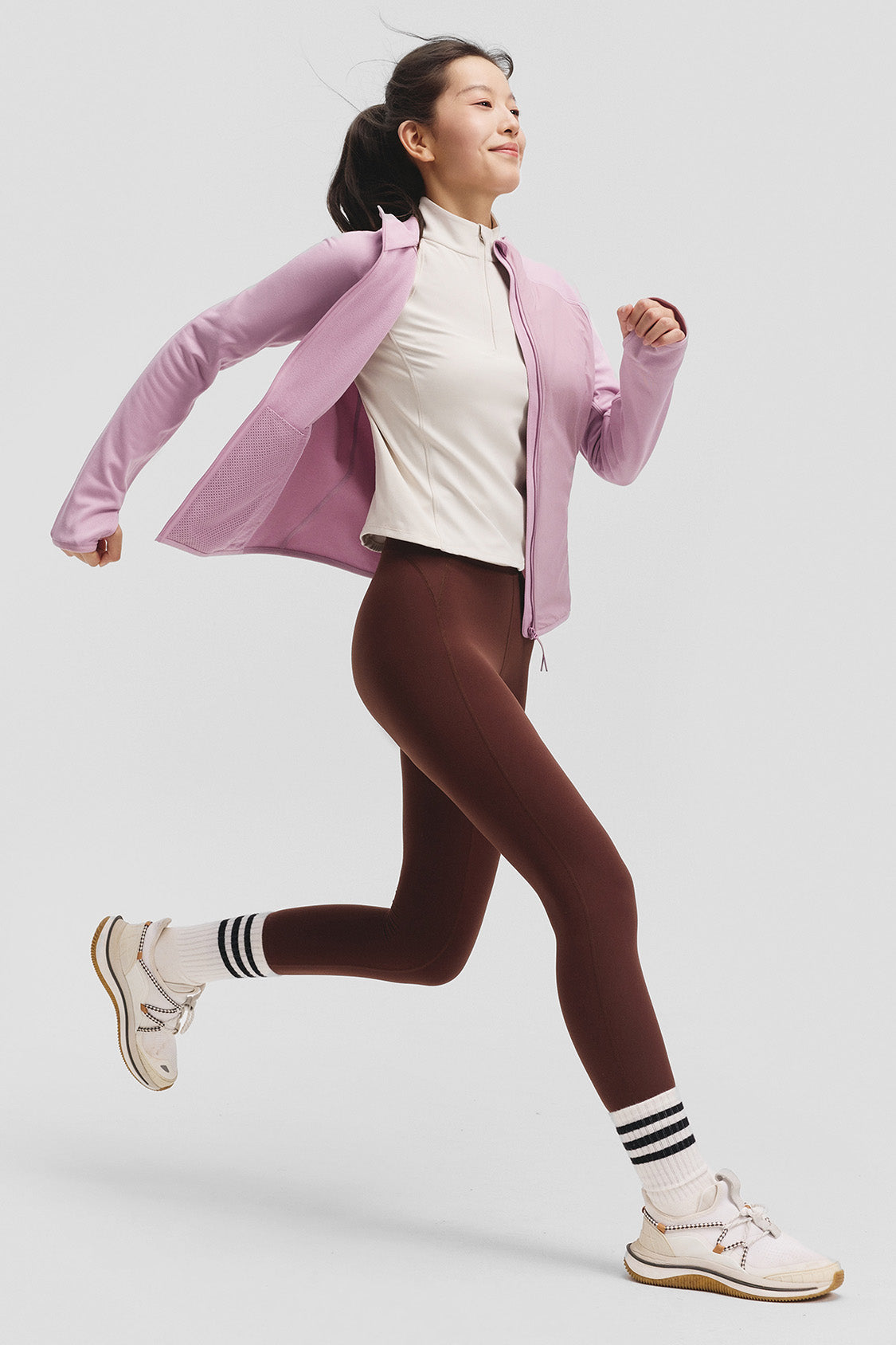 beneunder microwind womens light warmth windproof micro fleece jacket#color_pink