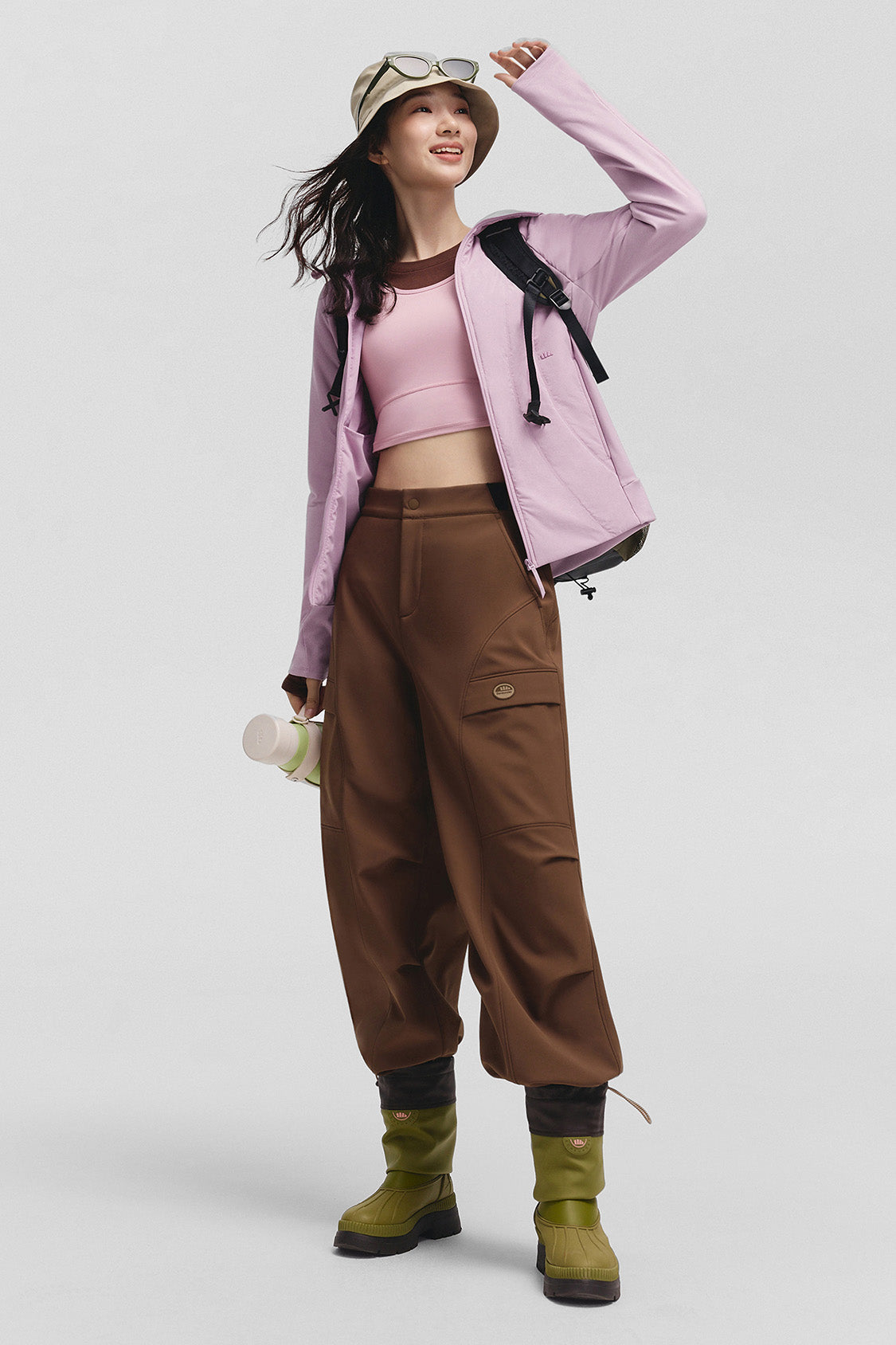 beneunder hoodbreeze womens medium warmth hooded stretch fleece jacket #color_pink