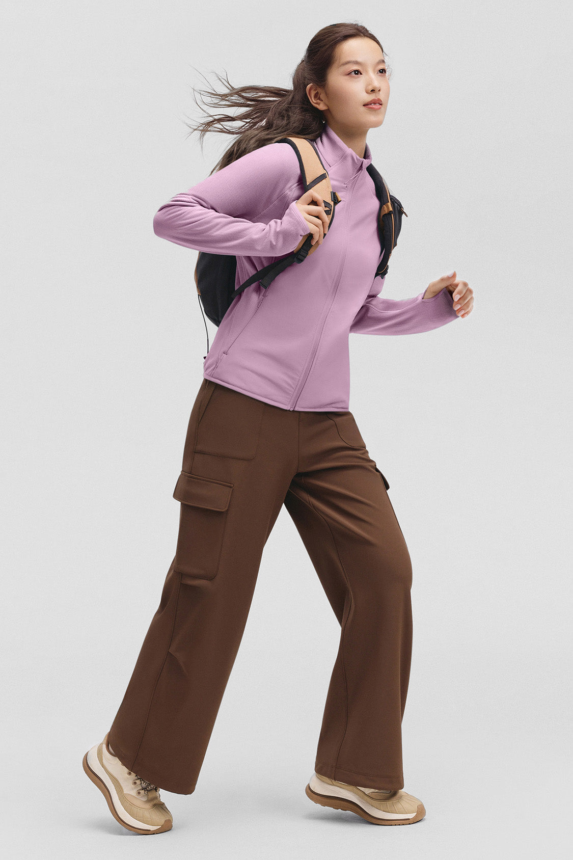 beneunder windhaven womens medium warmth windproof fleece jacket #color_pink