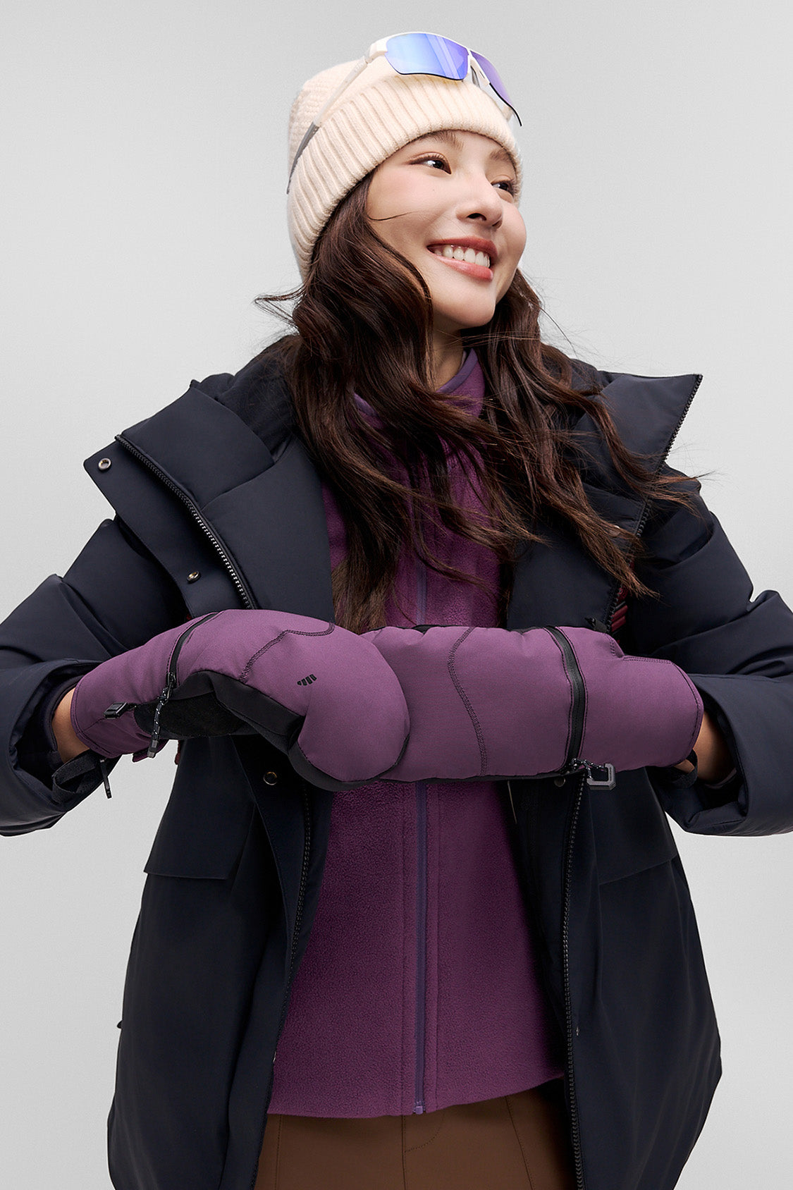 beneunder warm glove #color_purple