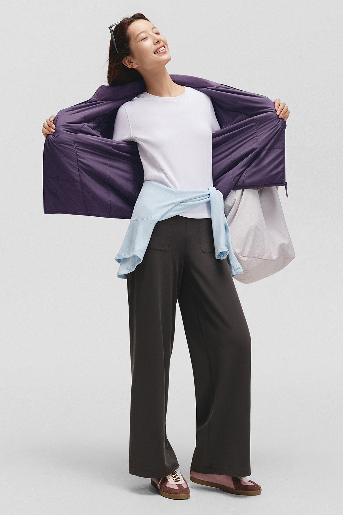 beneunder peakstand womens medium warmth stand collar fleece jacket #color_purple