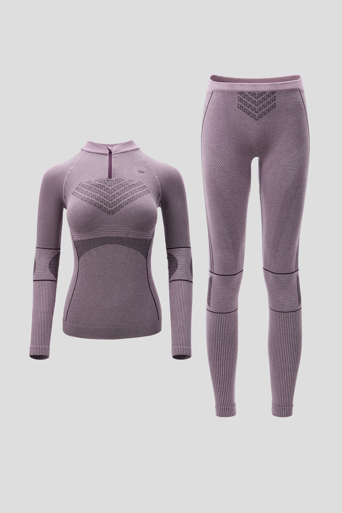beneunder cozyset womens extra warmth outdoor performance base layer set #color_purple