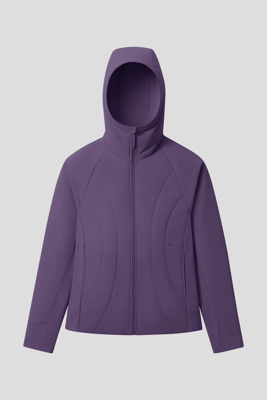 beneunder hoodbreeze womens medium warmth hooded stretch fleece jacket #color_purple