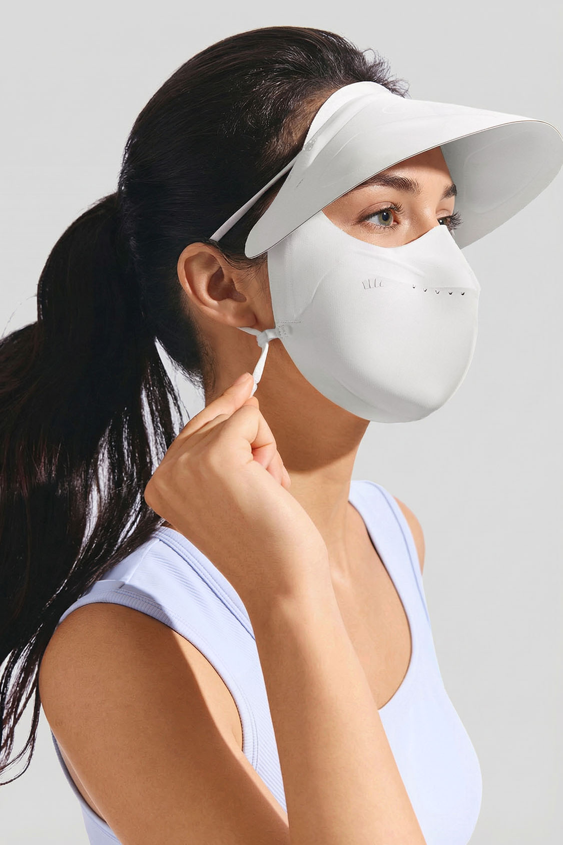 Women's Brimmed Sun Protection Face Cover UPF 50+ SS010