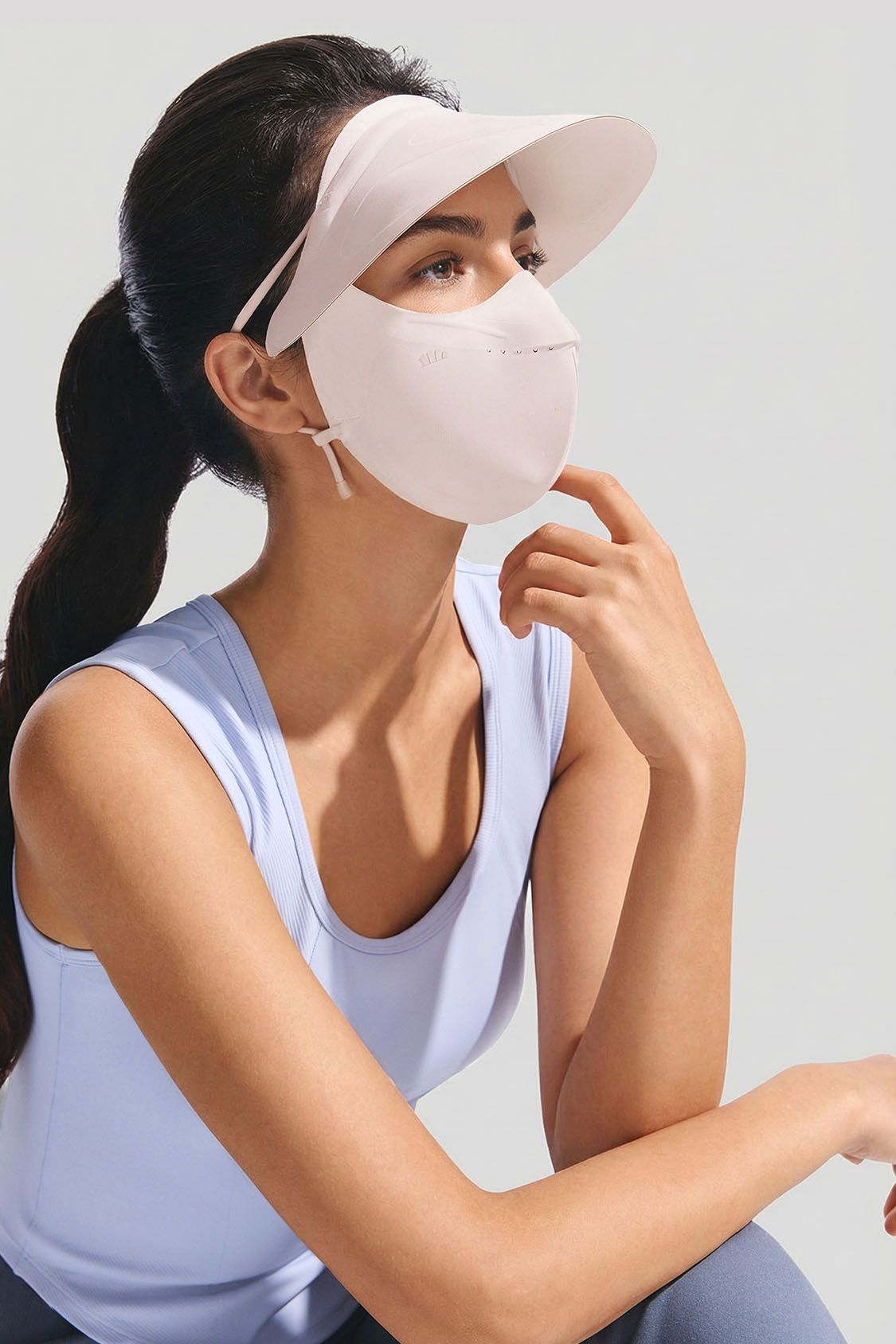 Women's Brimmed Sun Protection Face Cover UPF 50+ SS010