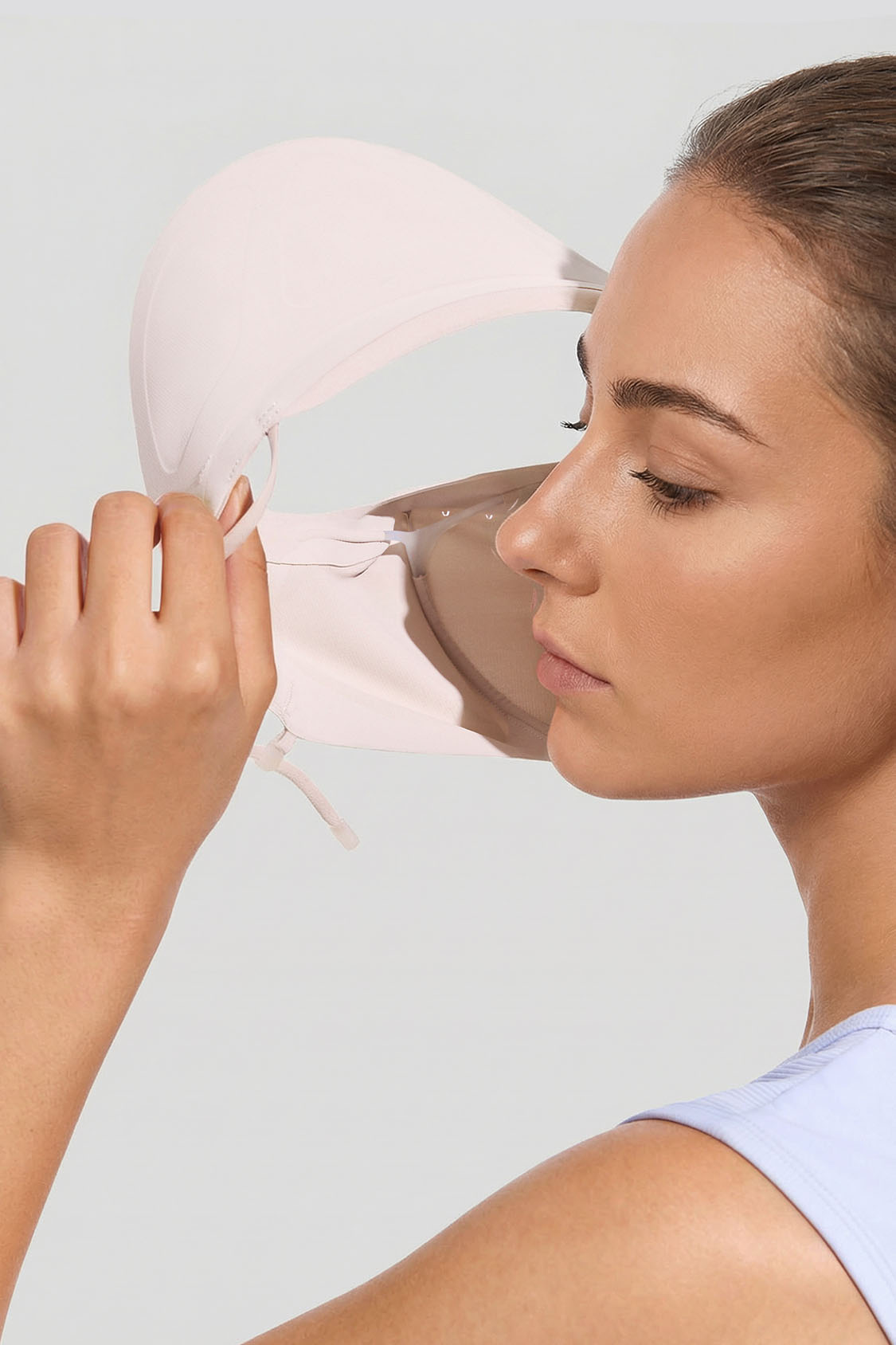 Women's Brimmed Sun Protection Face Cover UPF 50+ SS010