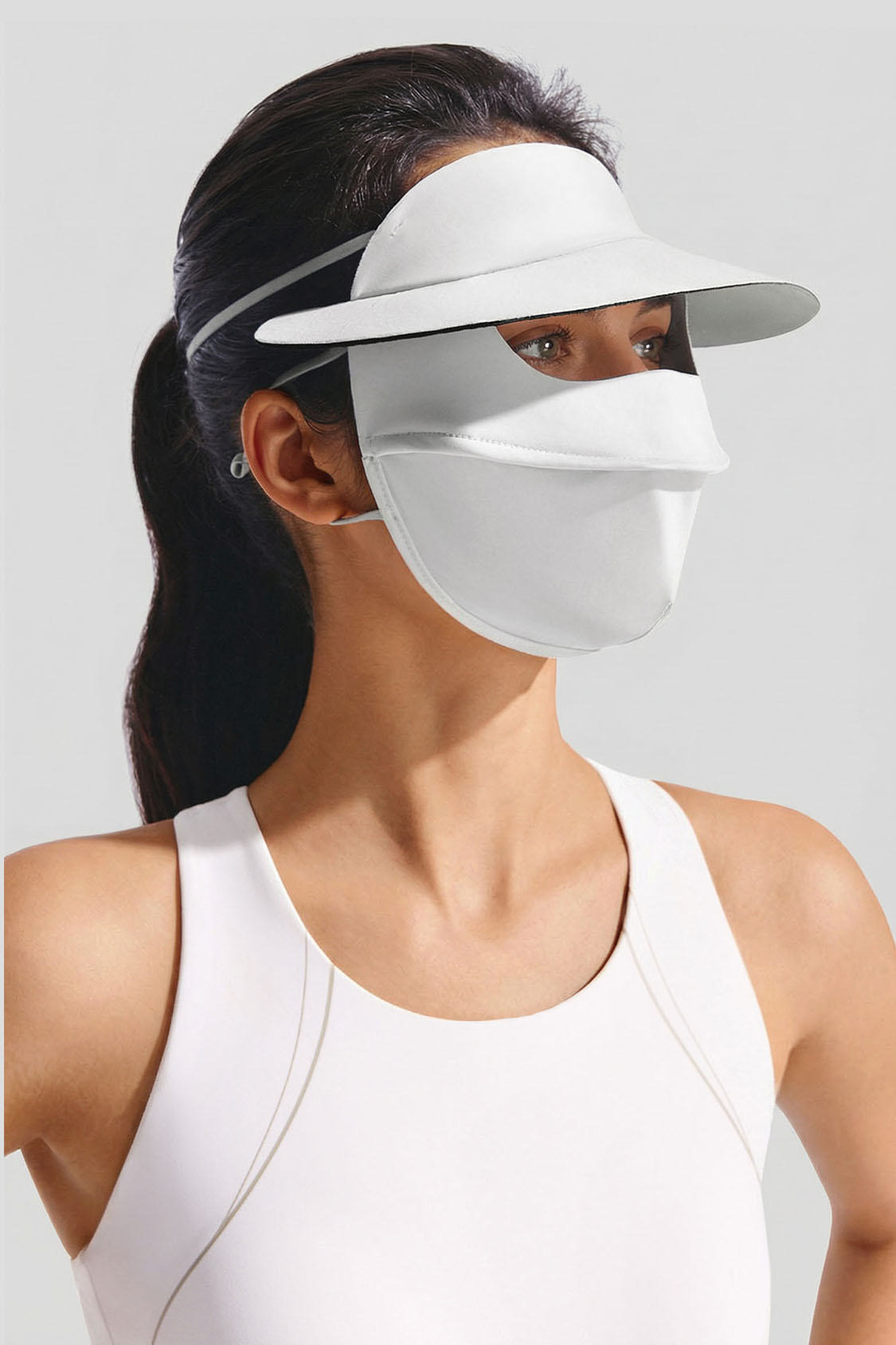 Women's Brimmed Sun Protection Face Cover UPF 50+ SS010