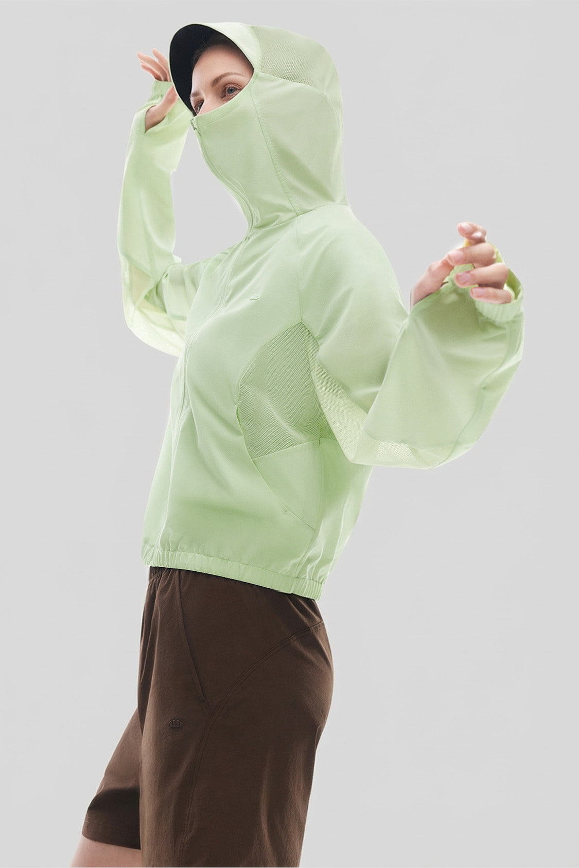 Women’s Cropped Lightweight Sun Protection Jacket UPF 50+ TS004